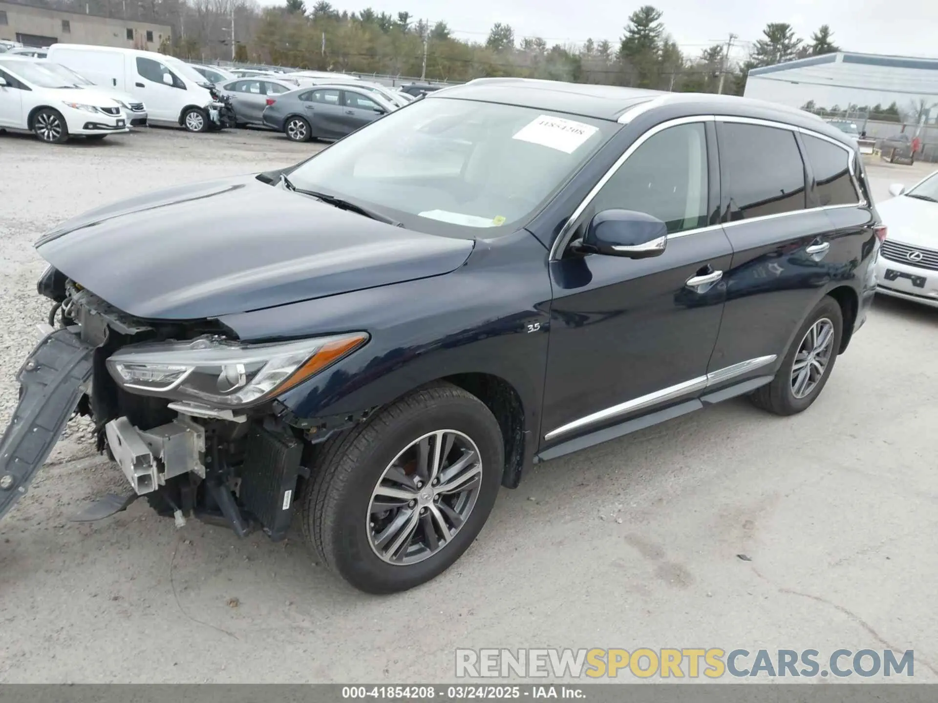 2 fotografías del automóvil dañado 5N1DL0MM6KC506211 INFINITI QX60 2019