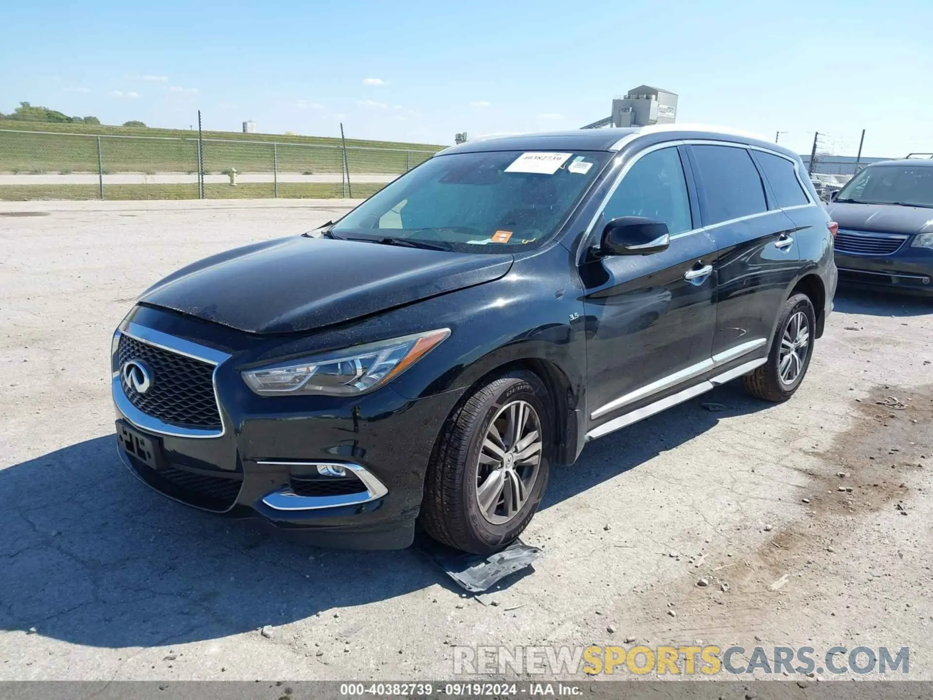 2 fotografías del automóvil dañado 5N1DL0MM6KC523235 INFINITI QX60 2019