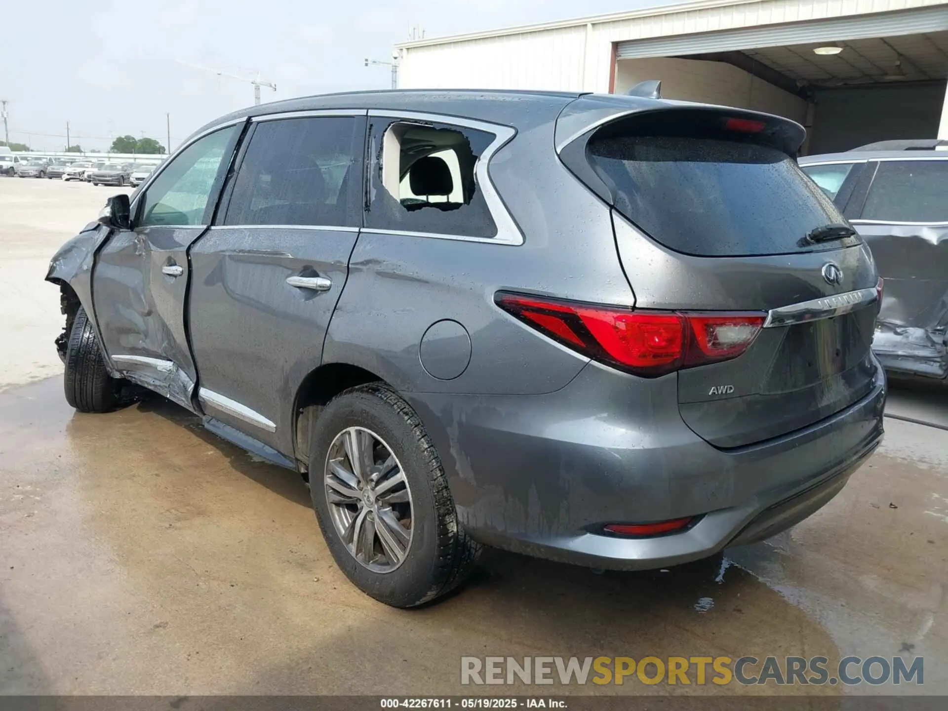 3 fotografías del automóvil dañado 5N1DL0MM6KC567199 INFINITI QX60 2019
