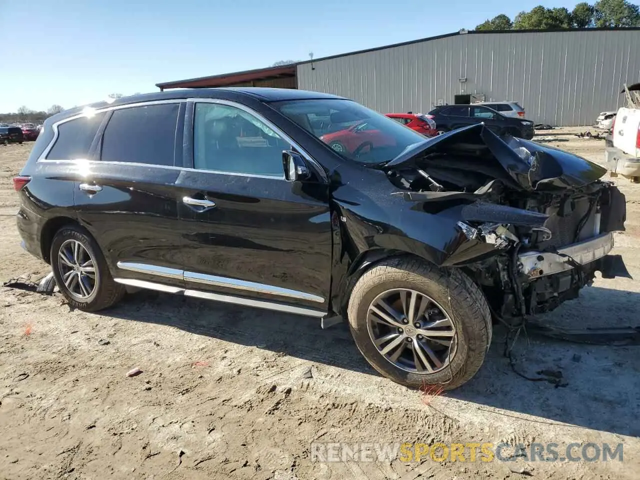 4 fotografías del automóvil dañado 5N1DL0MM7KC550542 INFINITI QX60 2019