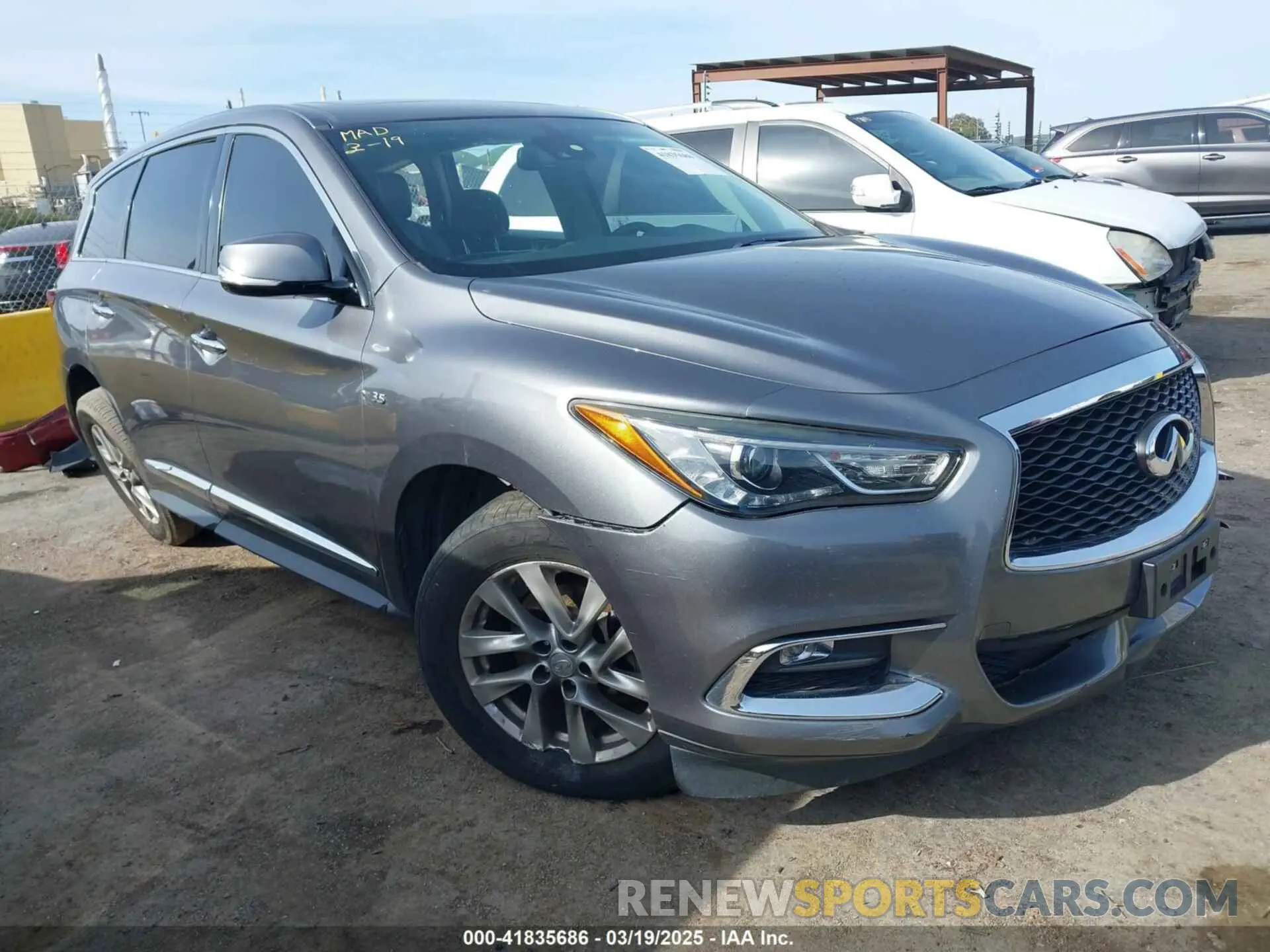 1 fotografías del automóvil dañado 5N1DL0MM7KC552081 INFINITI QX60 2019