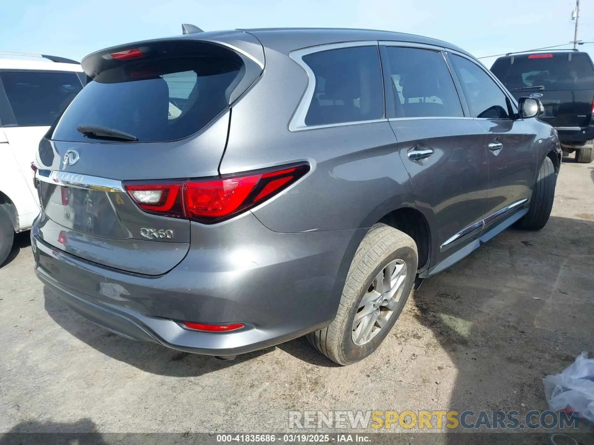 4 fotografías del automóvil dañado 5N1DL0MM7KC552081 INFINITI QX60 2019