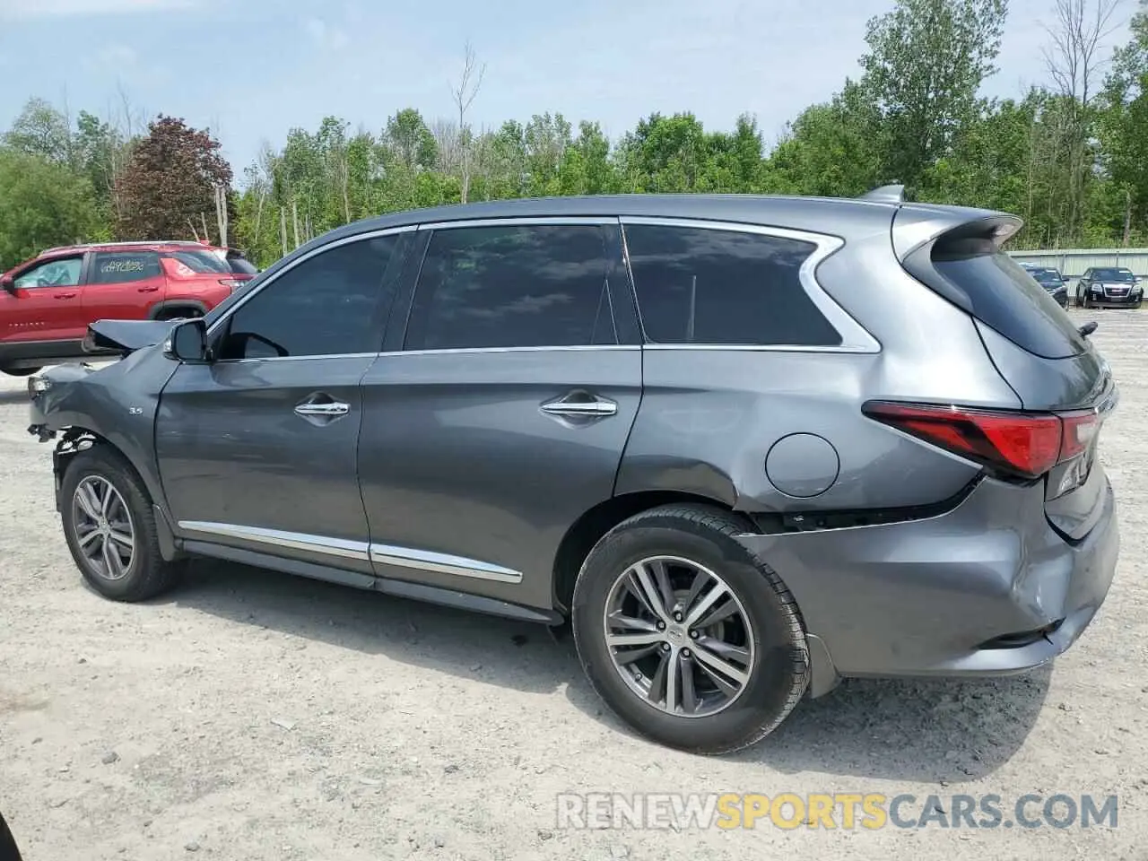 2 fotografías del automóvil dañado 5N1DL0MM8KC534334 INFINITI QX60 2019