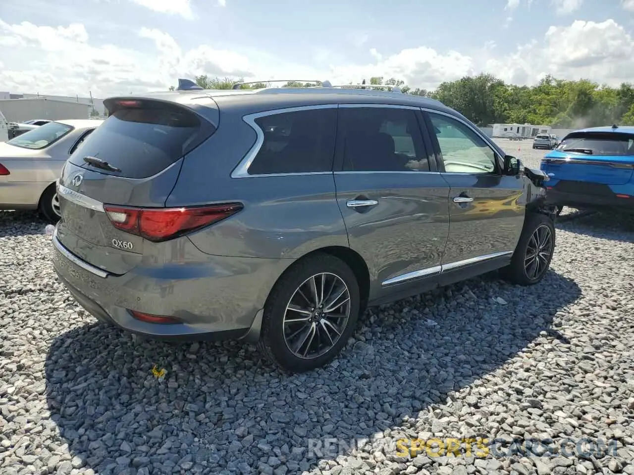 3 fotografías del automóvil dañado 5N1DL0MM9KC535363 INFINITI QX60 2019