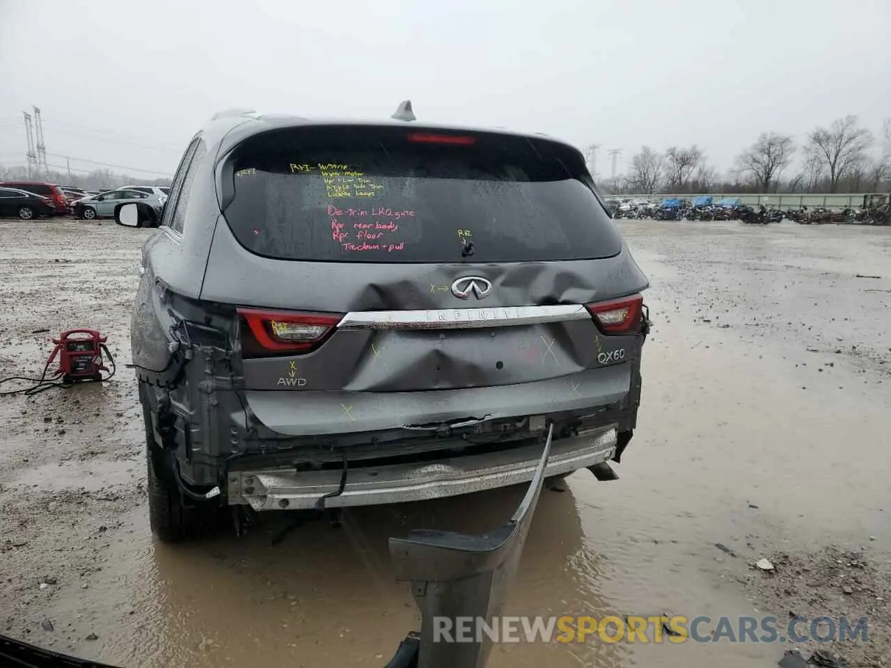 6 fotografías del automóvil dañado 5N1DL0MM9KC568508 INFINITI QX60 2019