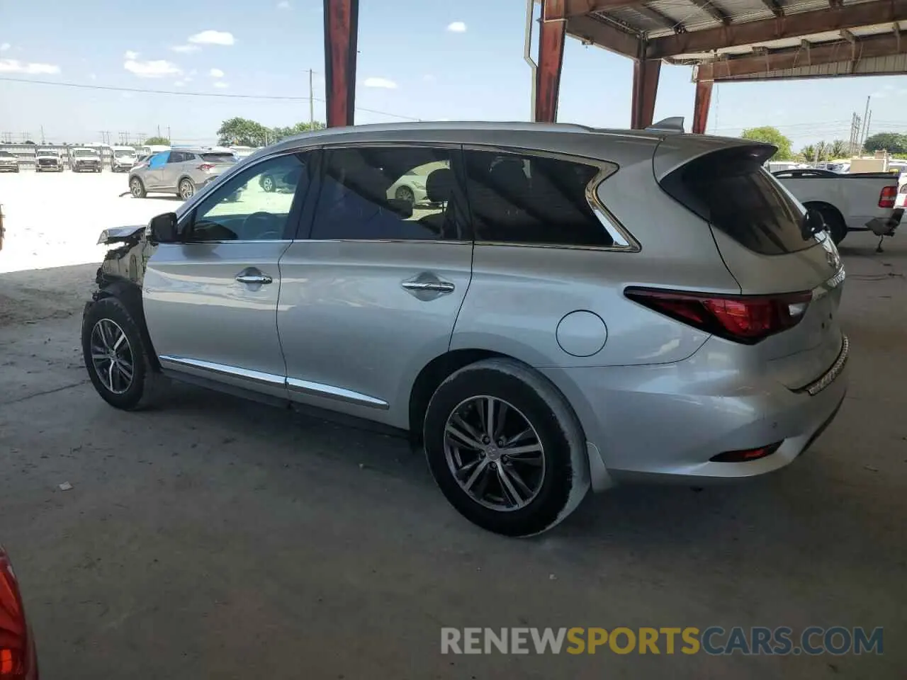 2 fotografías del automóvil dañado 5N1DL0MN1KC530747 INFINITI QX60 2019