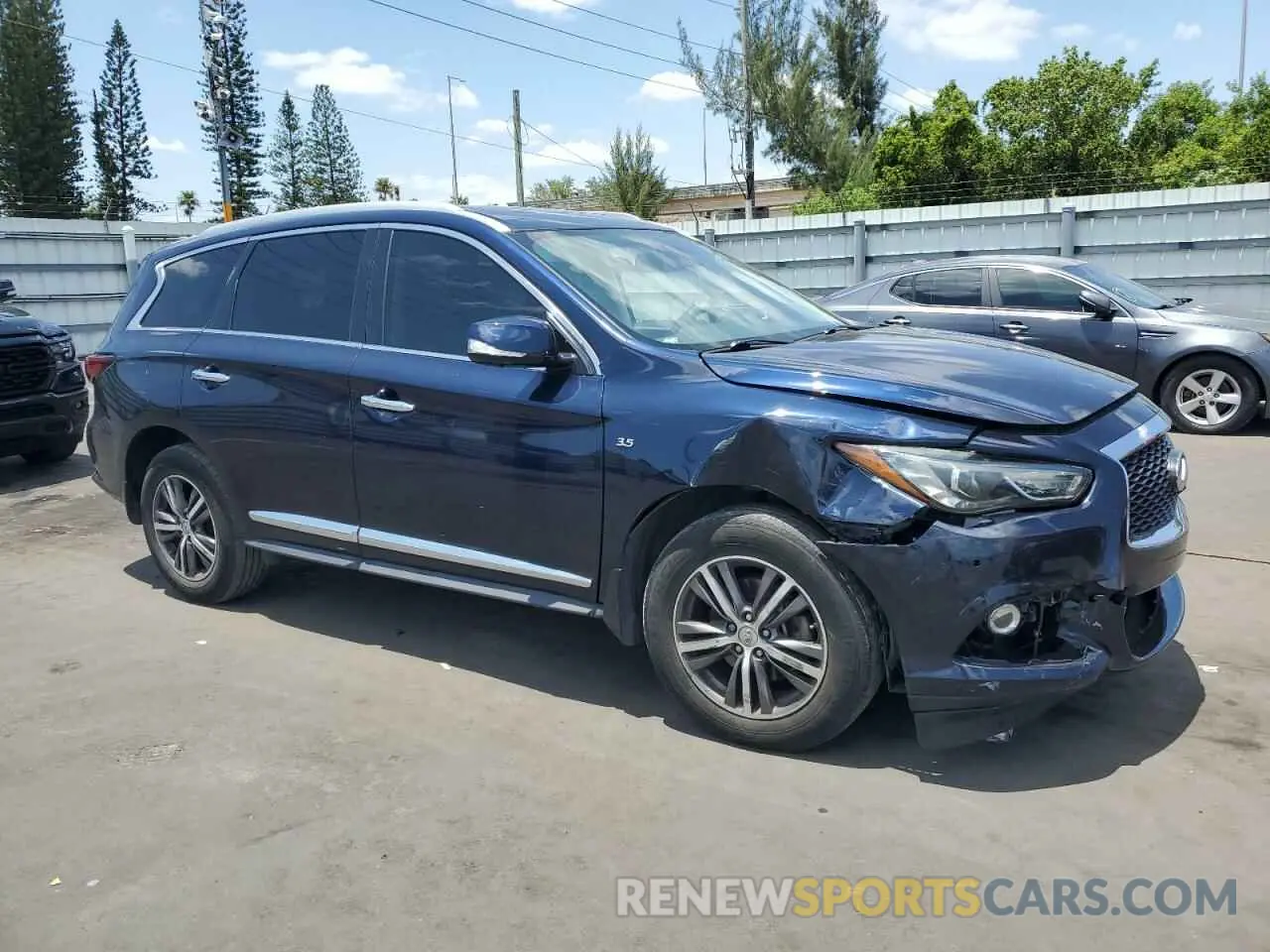 4 fotografías del automóvil dañado 5N1DL0MN4KC511433 INFINITI QX60 2019