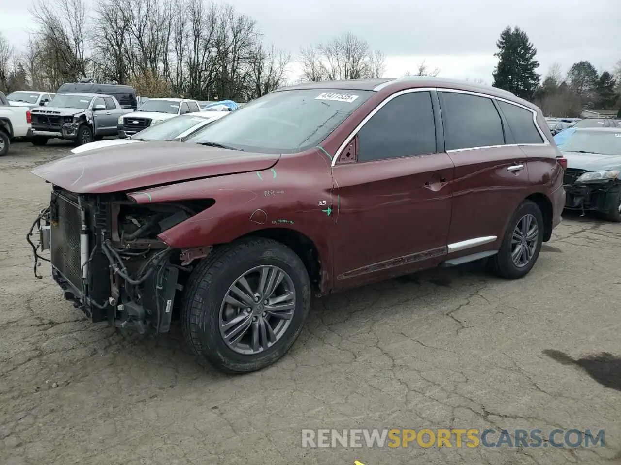 1 fotografías del automóvil dañado 5N1DL0MN4KC511612 INFINITI QX60 2019
