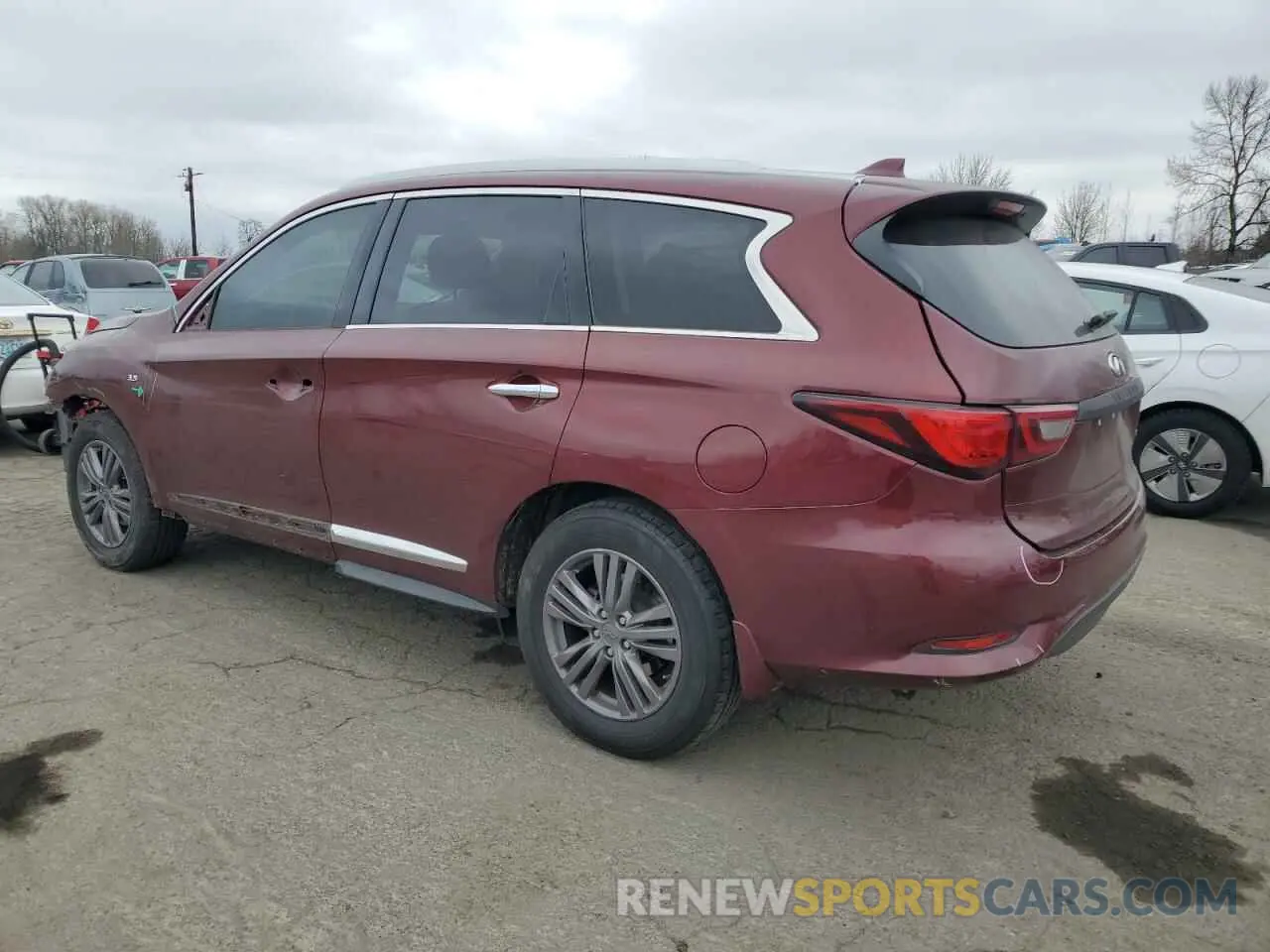 2 fotografías del automóvil dañado 5N1DL0MN4KC511612 INFINITI QX60 2019