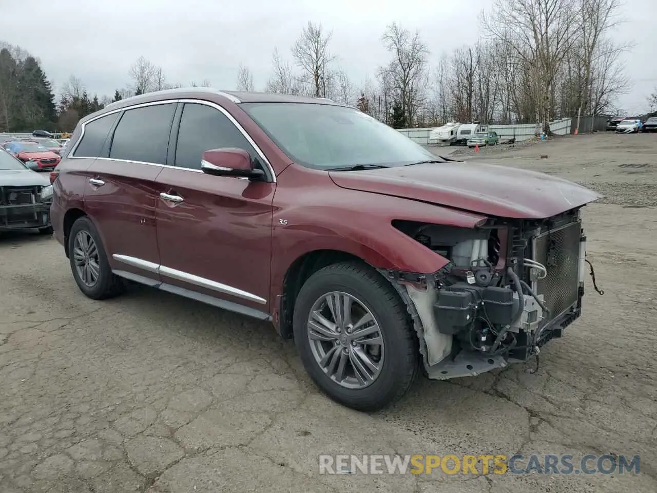 4 fotografías del automóvil dañado 5N1DL0MN4KC511612 INFINITI QX60 2019