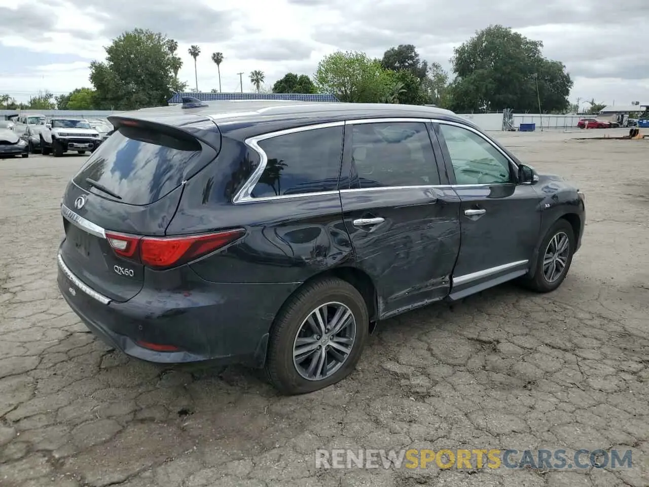 3 fotografías del automóvil dañado 5N1DL0MN4KC551544 INFINITI QX60 2019