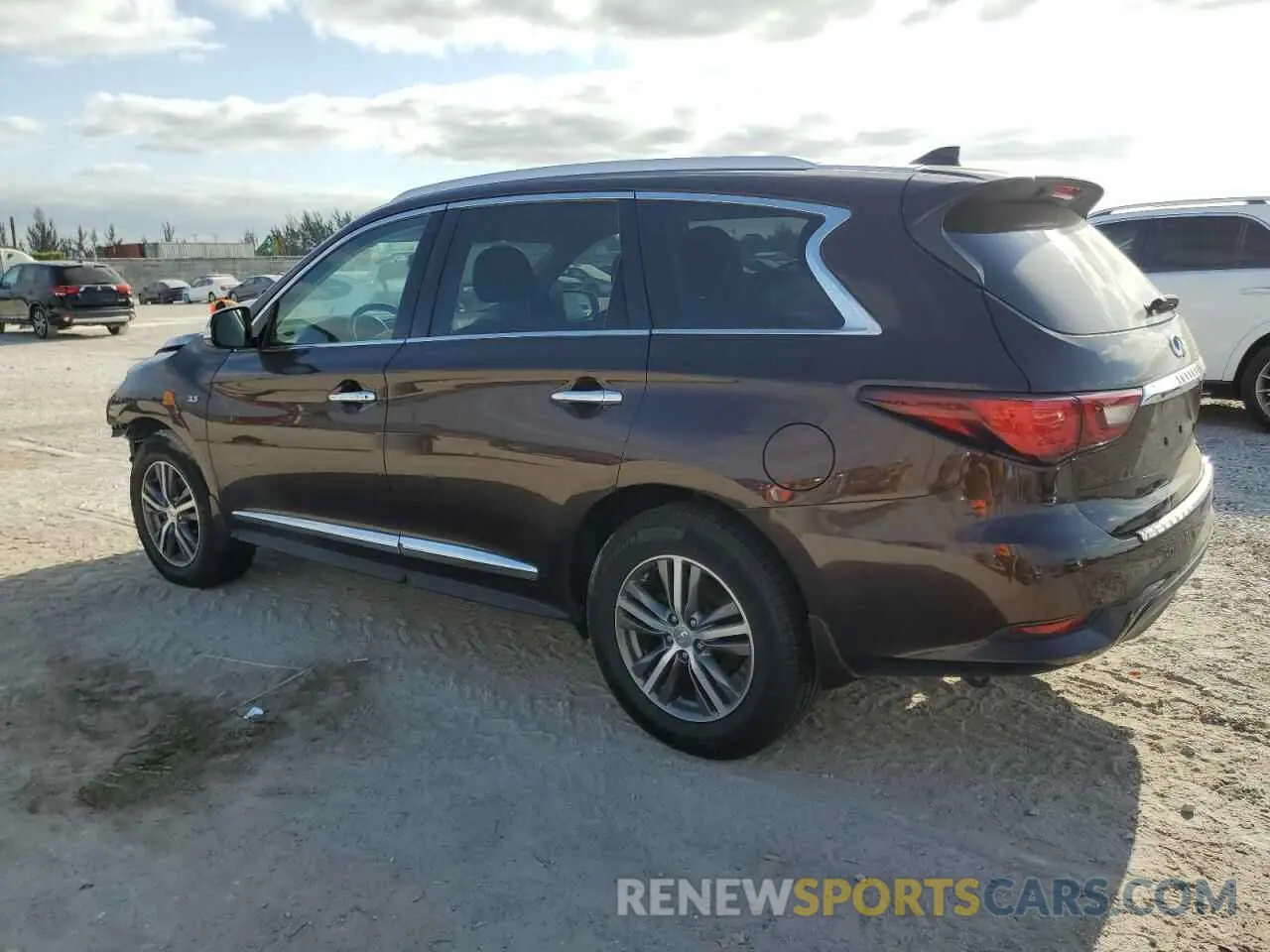 2 fotografías del automóvil dañado 5N1DL0MN5KC565811 INFINITI QX60 2019