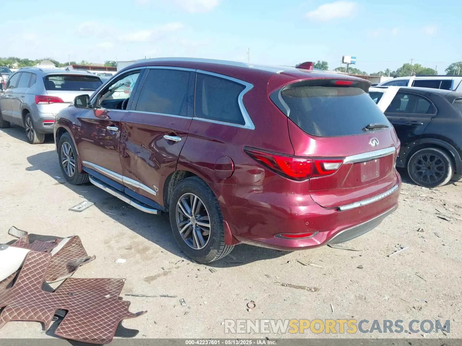 3 fotografías del automóvil dañado 5N1DL0MN8KC501651 INFINITI QX60 2019