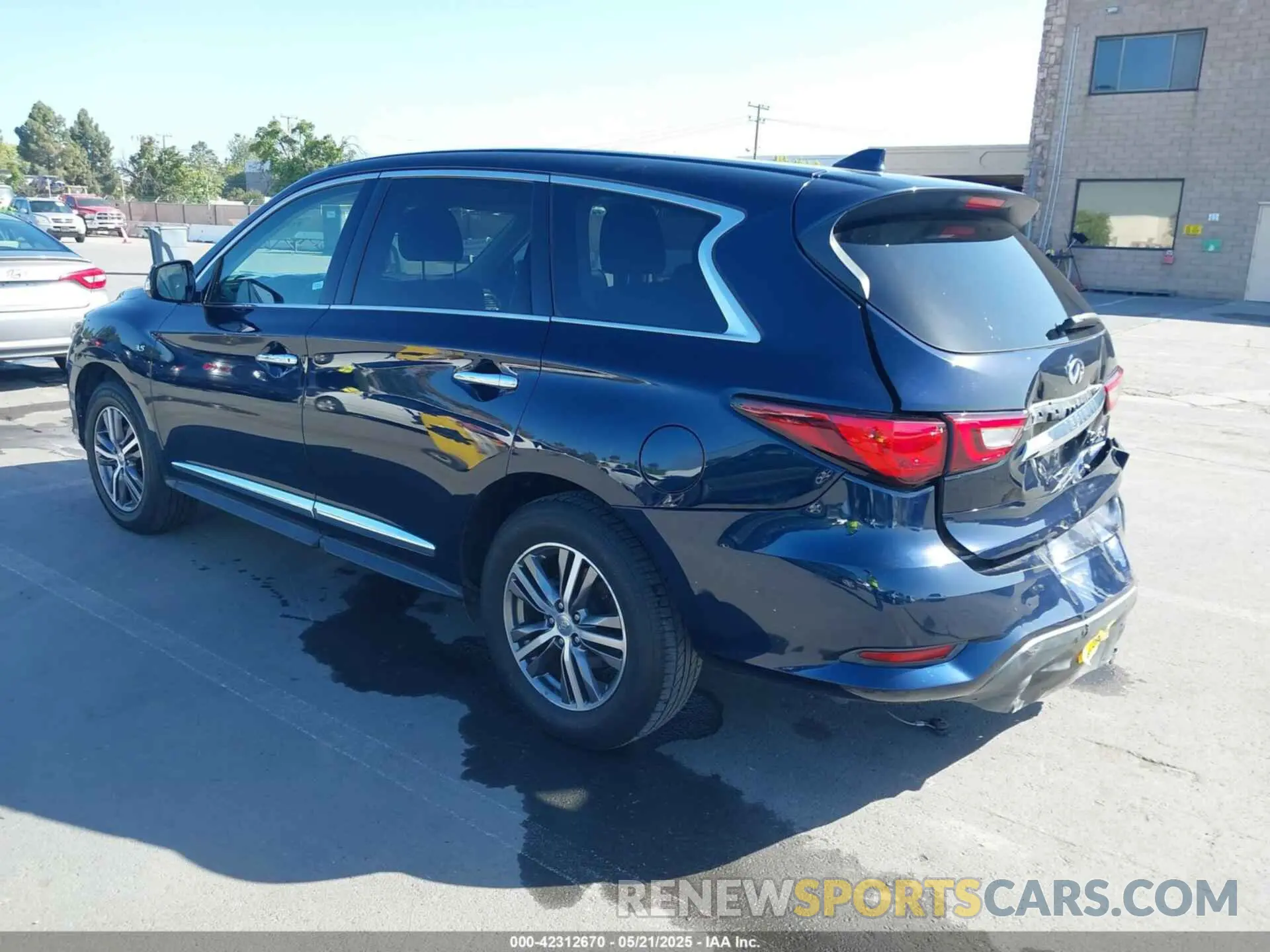 3 fotografías del automóvil dañado 5N1DL0MN9KC567285 INFINITI QX60 2019
