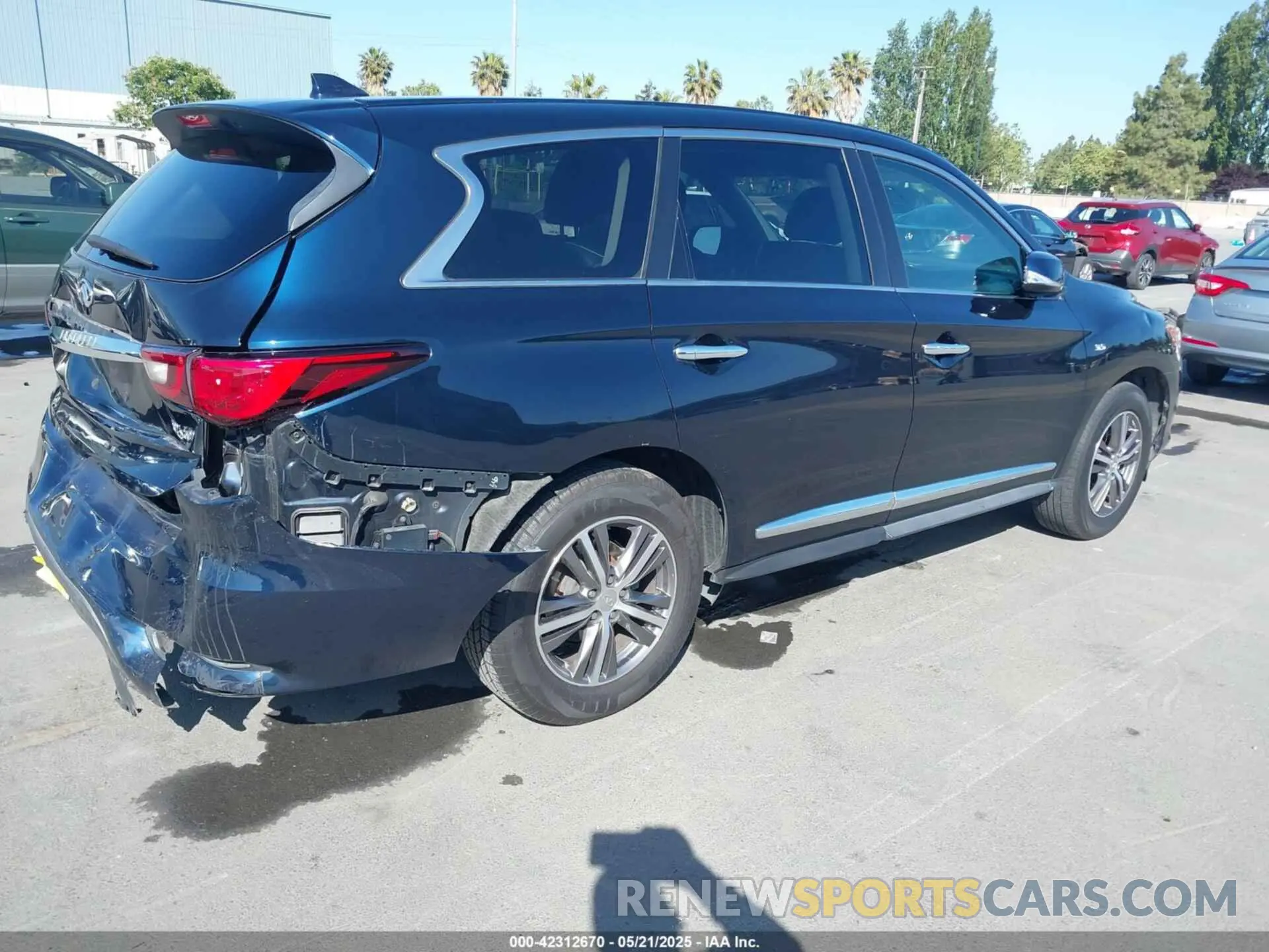 4 fotografías del automóvil dañado 5N1DL0MN9KC567285 INFINITI QX60 2019