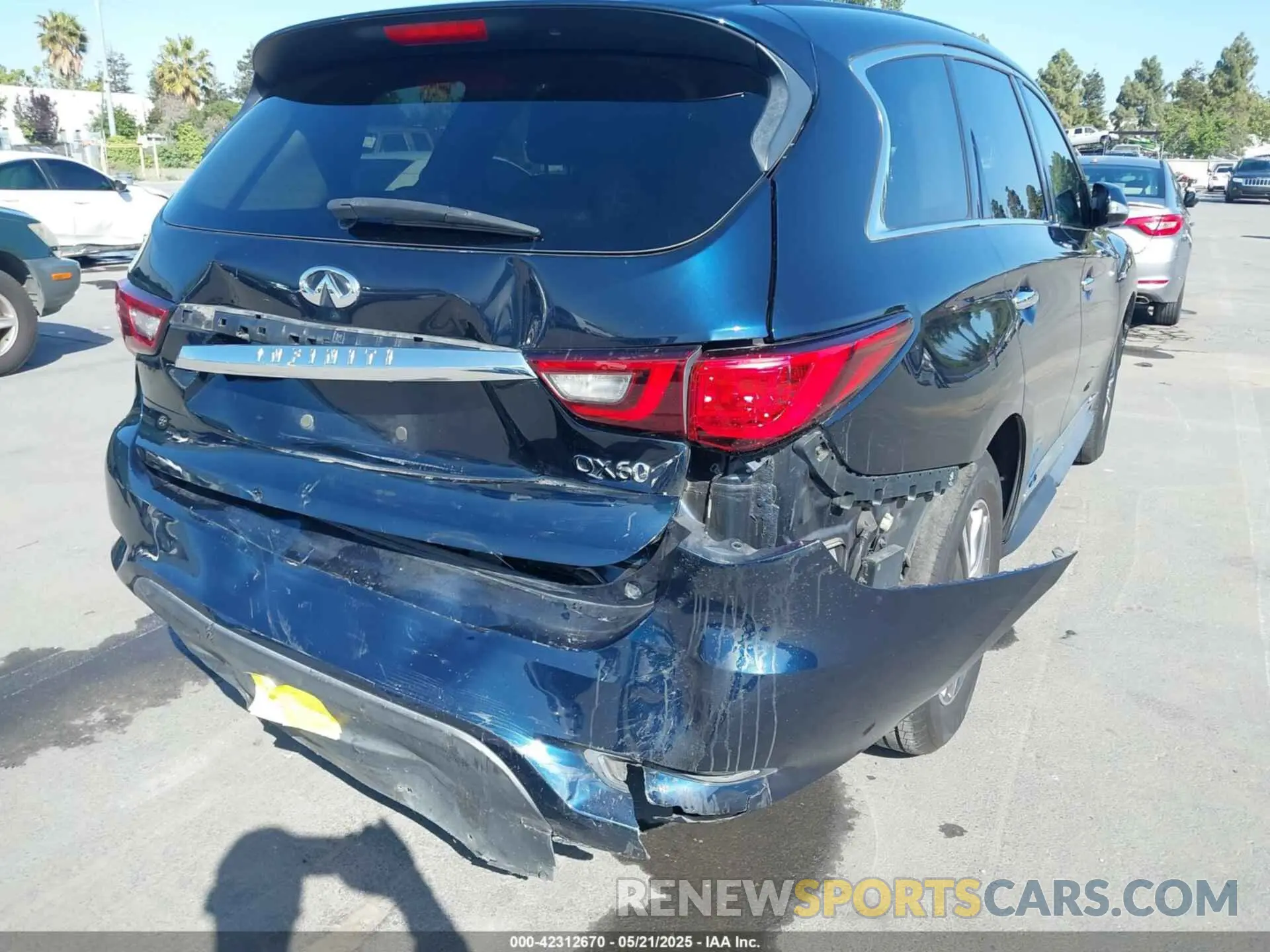 6 fotografías del automóvil dañado 5N1DL0MN9KC567285 INFINITI QX60 2019
