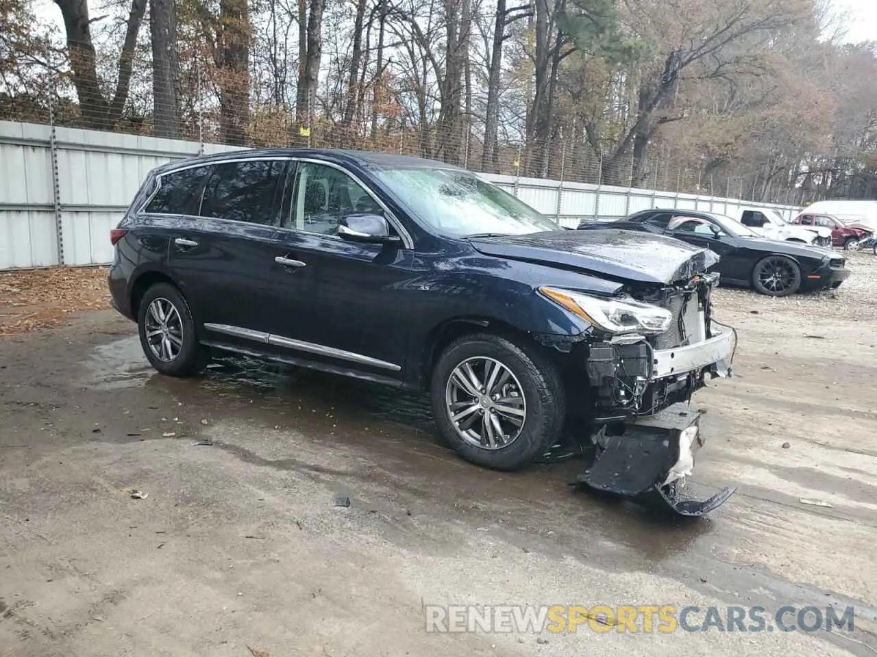 4 fotografías del automóvil dañado 5N1DL0MM0LC530263 INFINITI QX60 2020