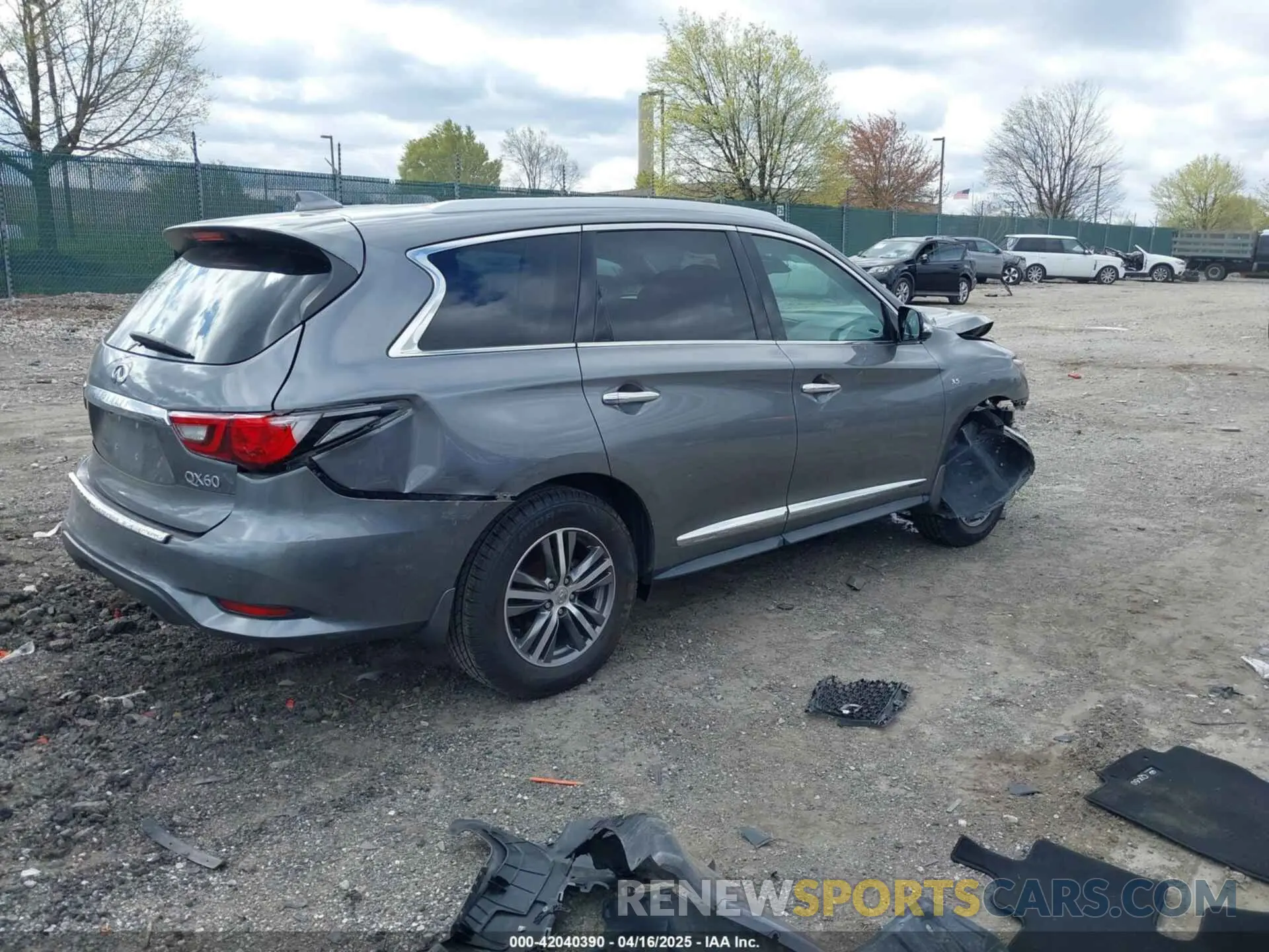 4 fotografías del automóvil dañado 5N1DL0MM1LC506649 INFINITI QX60 2020