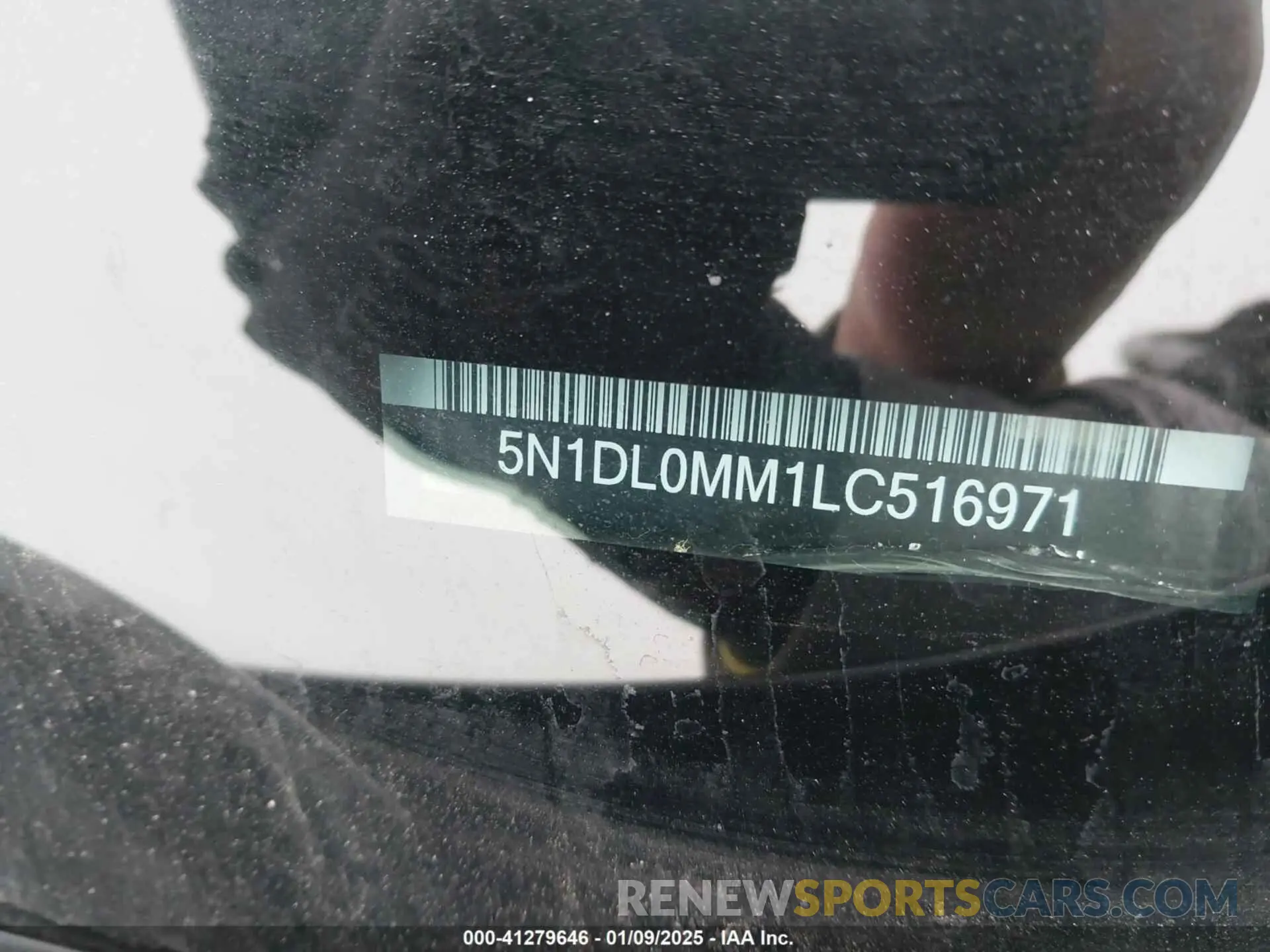 9 fotografías del automóvil dañado 5N1DL0MM1LC516971 INFINITI QX60 2020