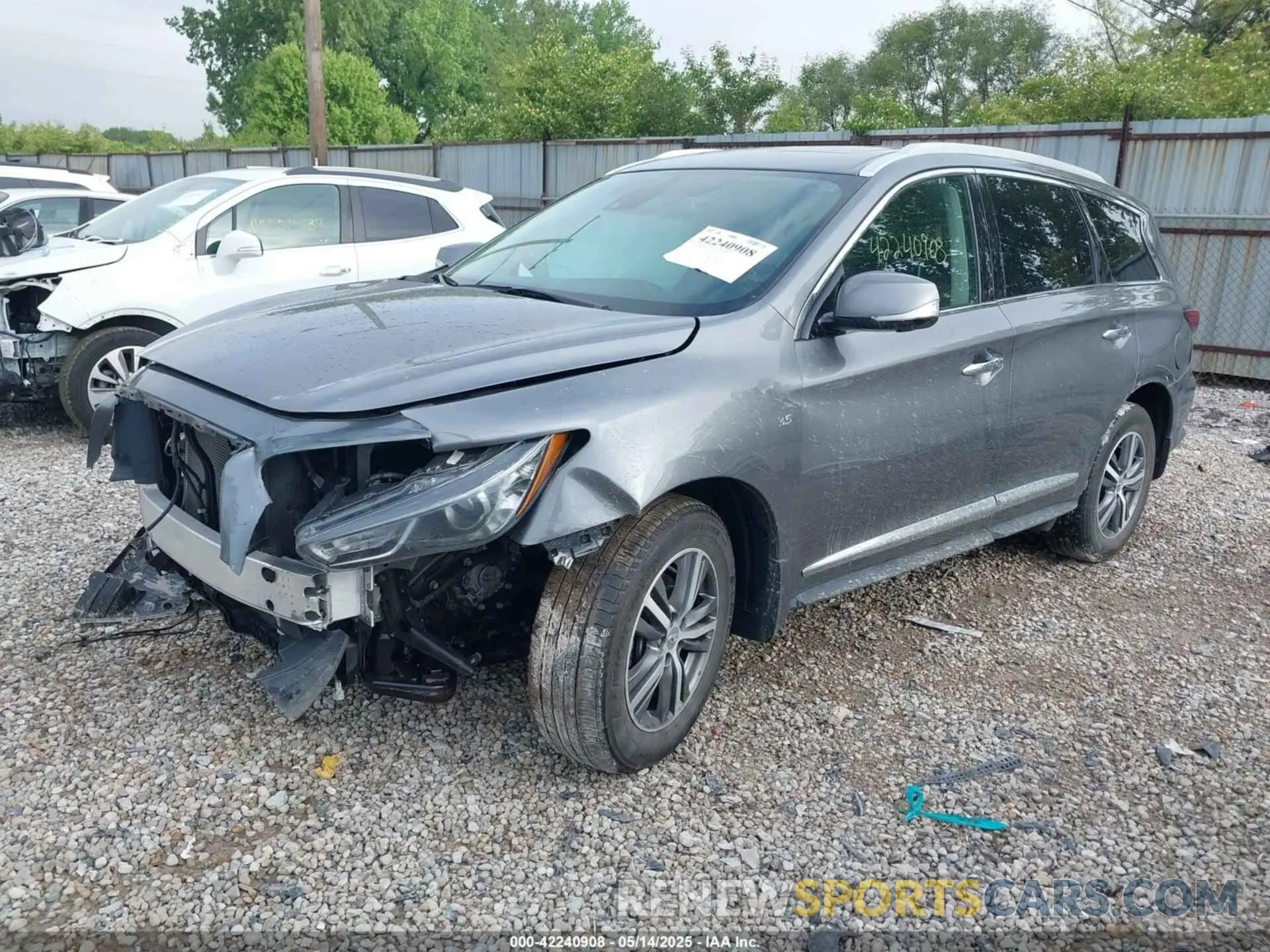 2 fotografías del automóvil dañado 5N1DL0MM2LC517417 INFINITI QX60 2020