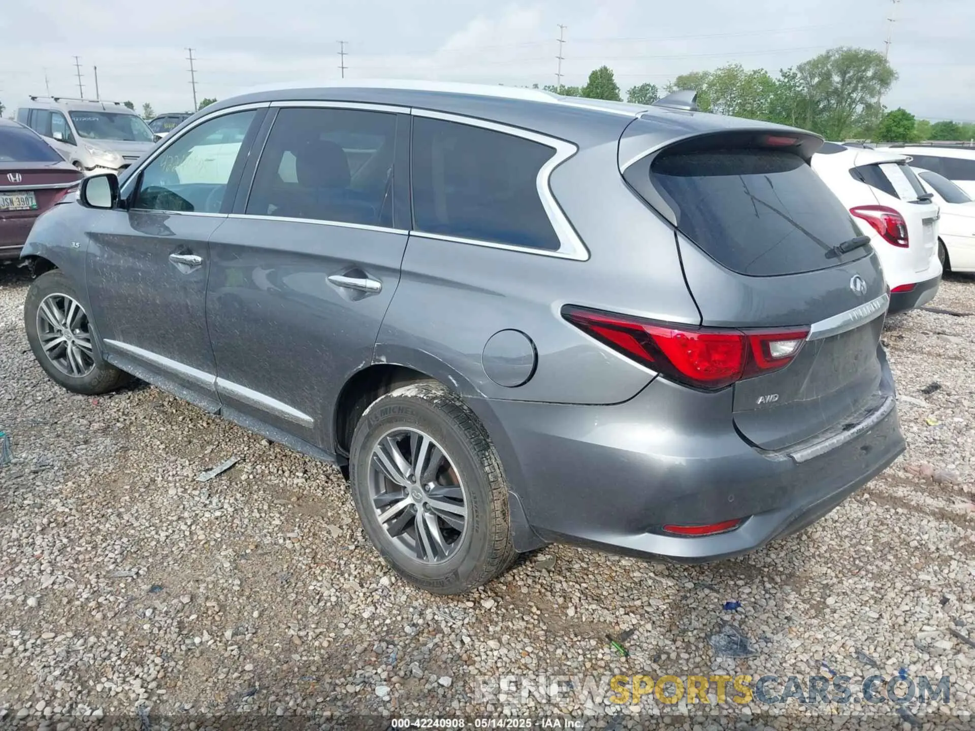 3 fotografías del automóvil dañado 5N1DL0MM2LC517417 INFINITI QX60 2020