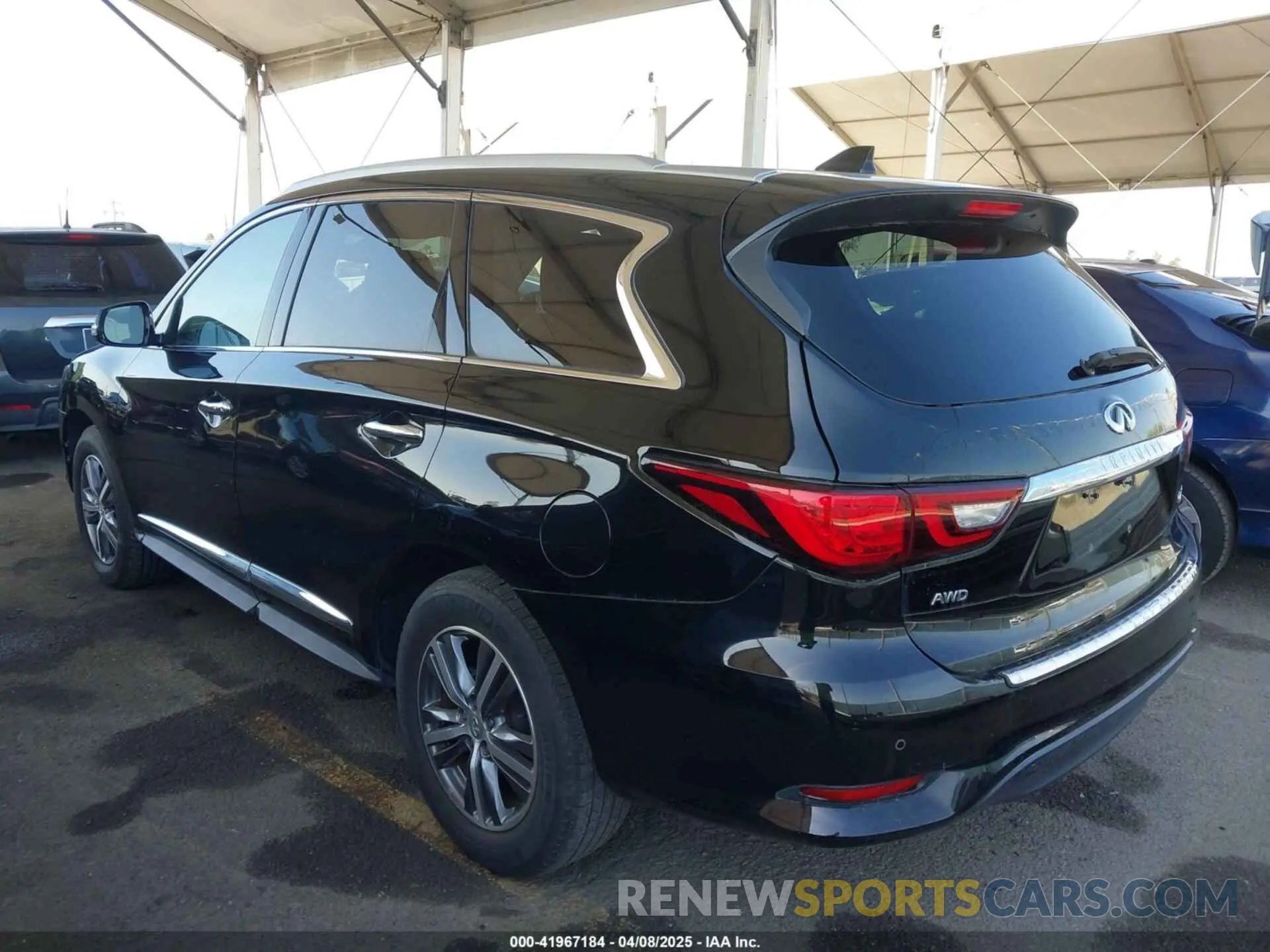 3 fotografías del automóvil dañado 5N1DL0MM3LC510637 INFINITI QX60 2020