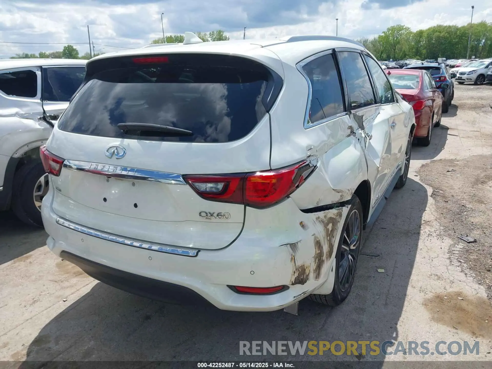 4 fotografías del automóvil dañado 5N1DL0MM3LC548742 INFINITI QX60 2020
