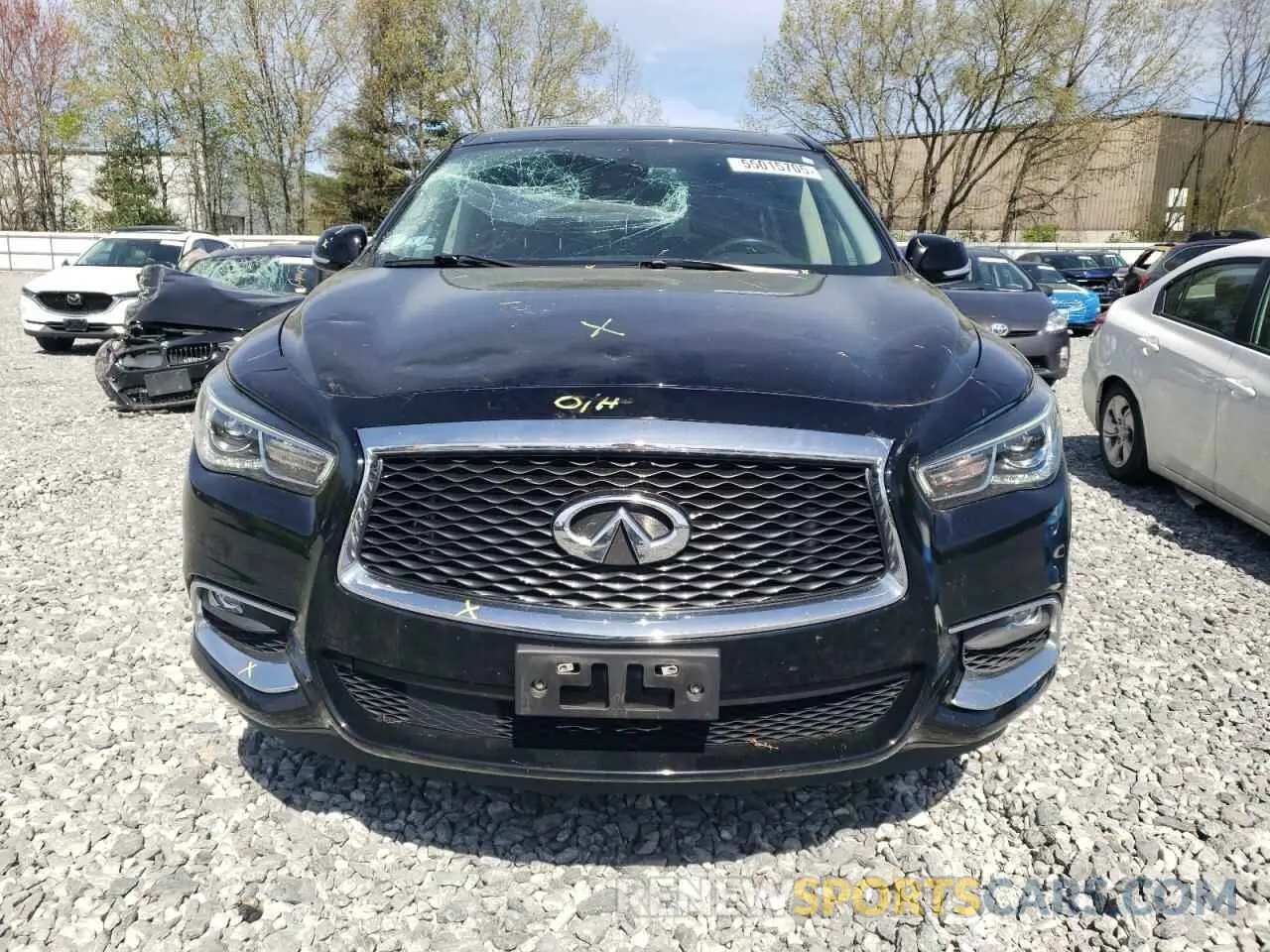 5 fotografías del automóvil dañado 5N1DL0MM4LC517578 INFINITI QX60 2020