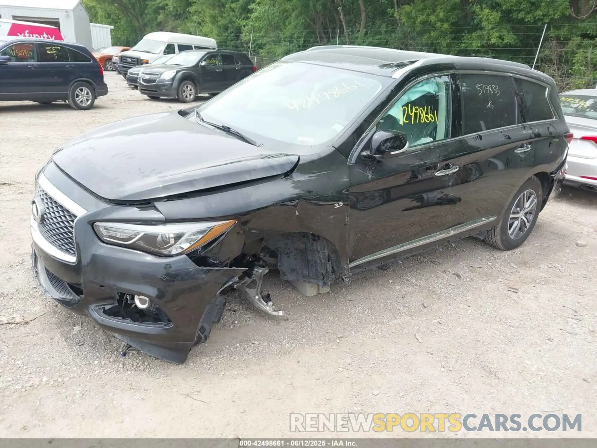 2 fotografías del automóvil dañado 5N1DL0MM4LC519833 INFINITI QX60 2020