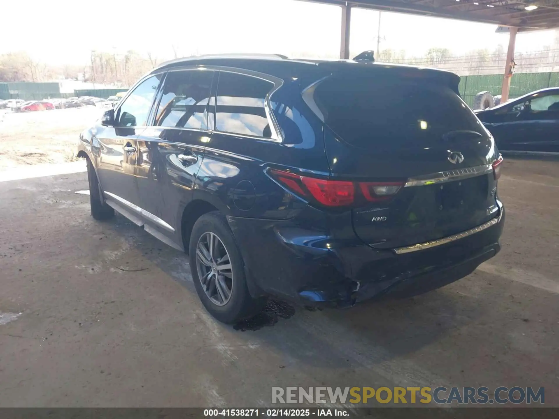 3 fotografías del automóvil dañado 5N1DL0MM5LC513491 INFINITI QX60 2020