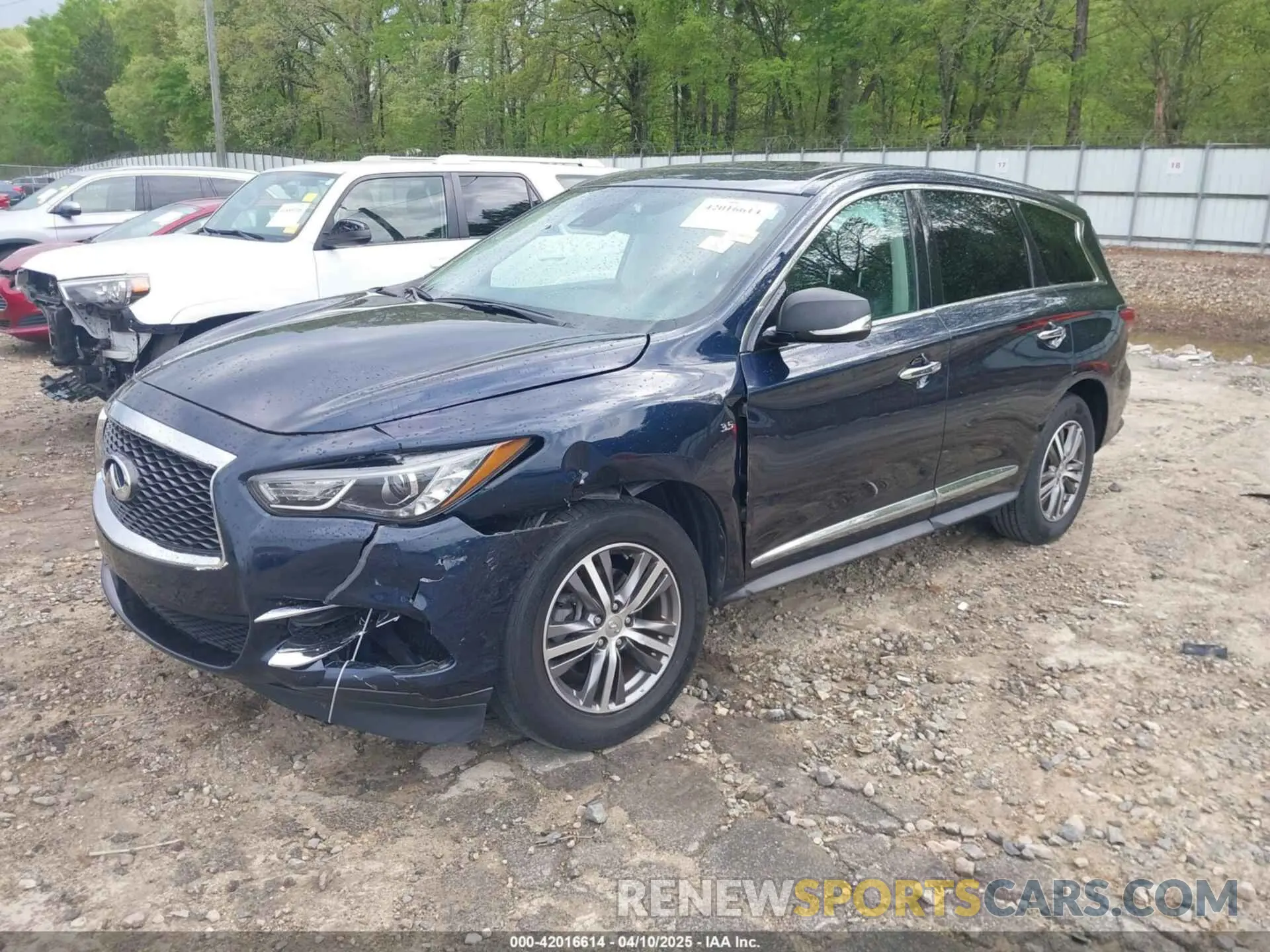 2 fotografías del automóvil dañado 5N1DL0MM6LC528615 INFINITI QX60 2020