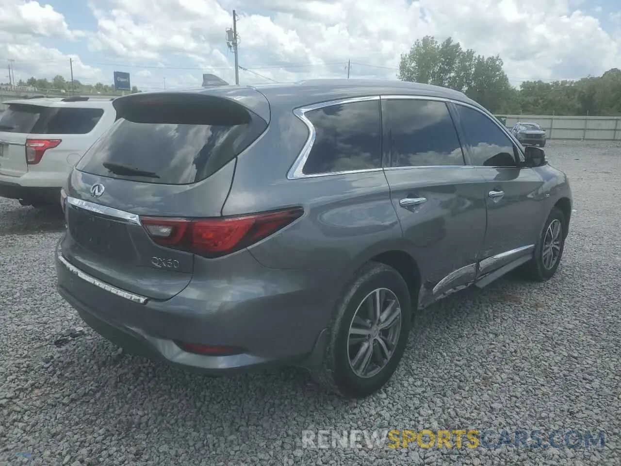 3 fotografías del automóvil dañado 5N1DL0MM8LC514229 INFINITI QX60 2020
