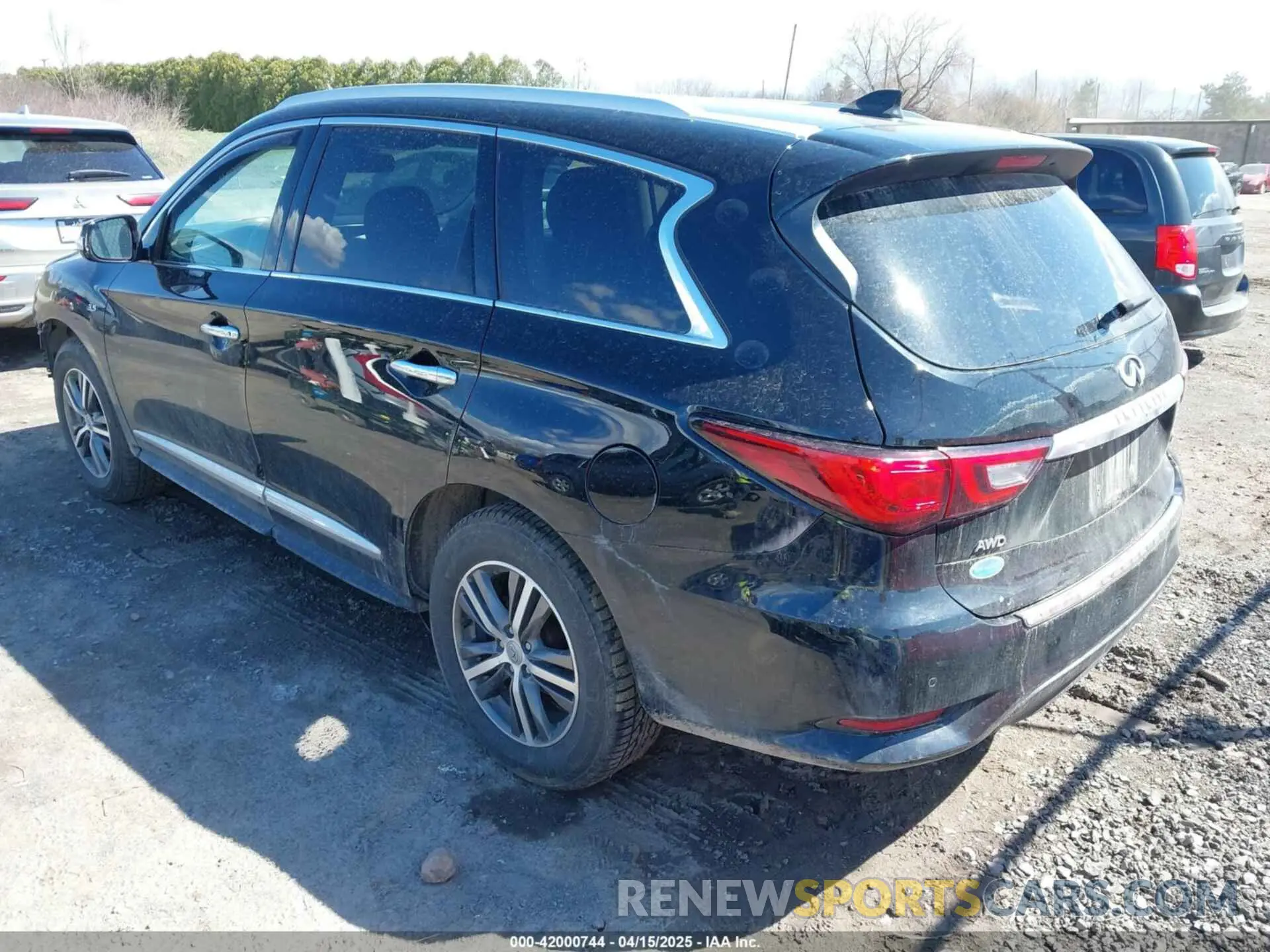 3 fotografías del automóvil dañado 5N1DL0MM9LC502865 INFINITI QX60 2020