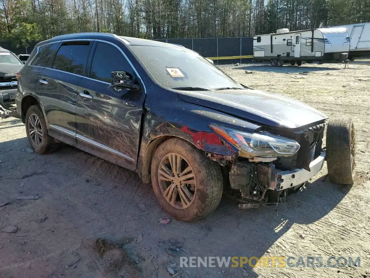 4 fotografías del automóvil dañado 5N1DL0MM9LC545442 INFINITI QX60 2020