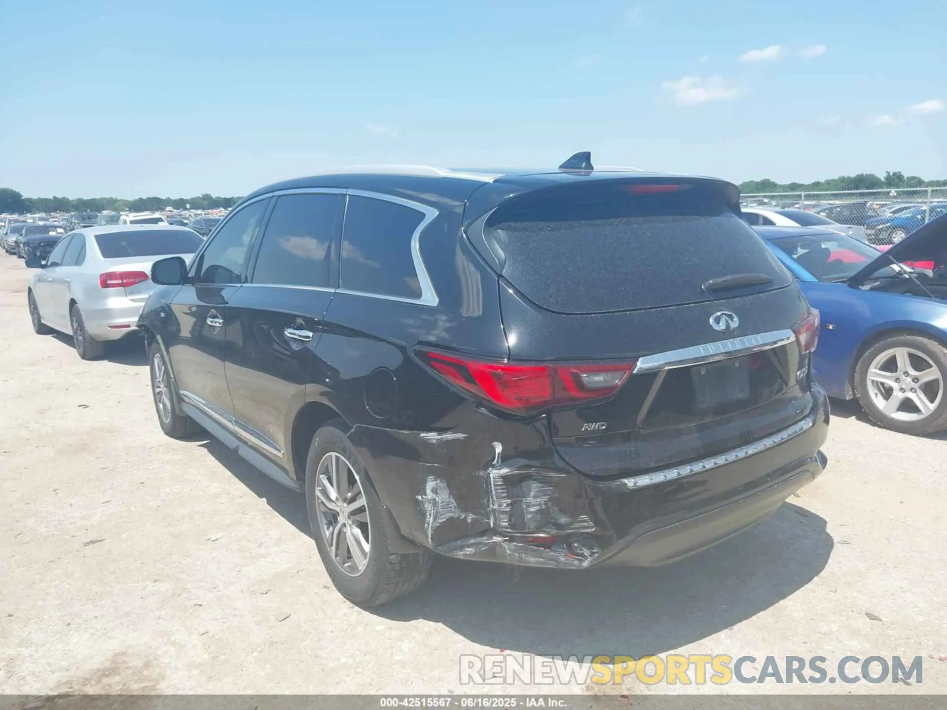 3 fotografías del automóvil dañado 5N1DL0MMXLC502566 INFINITI QX60 2020