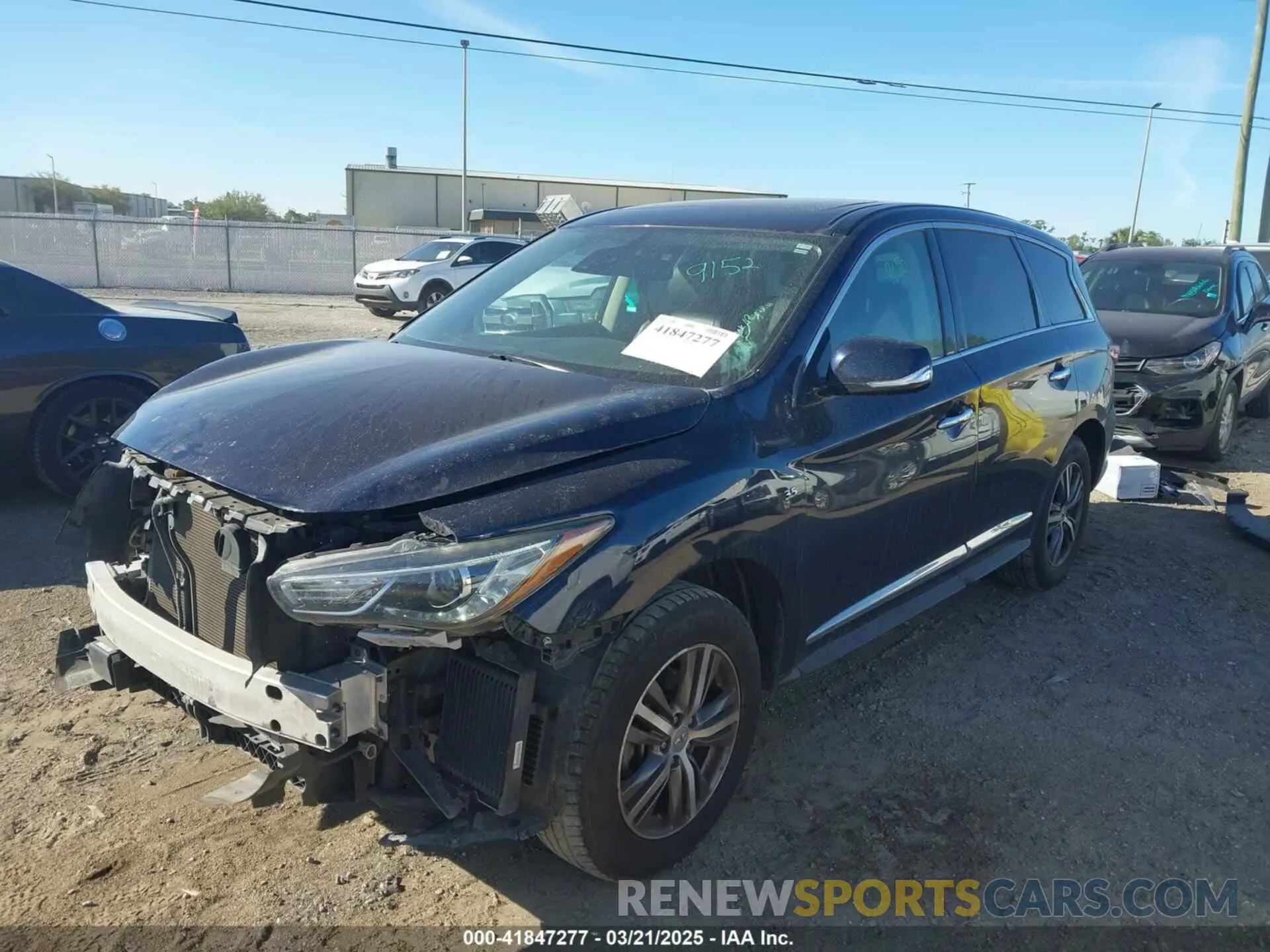 2 fotografías del automóvil dañado 5N1DL0MMXLC526804 INFINITI QX60 2020
