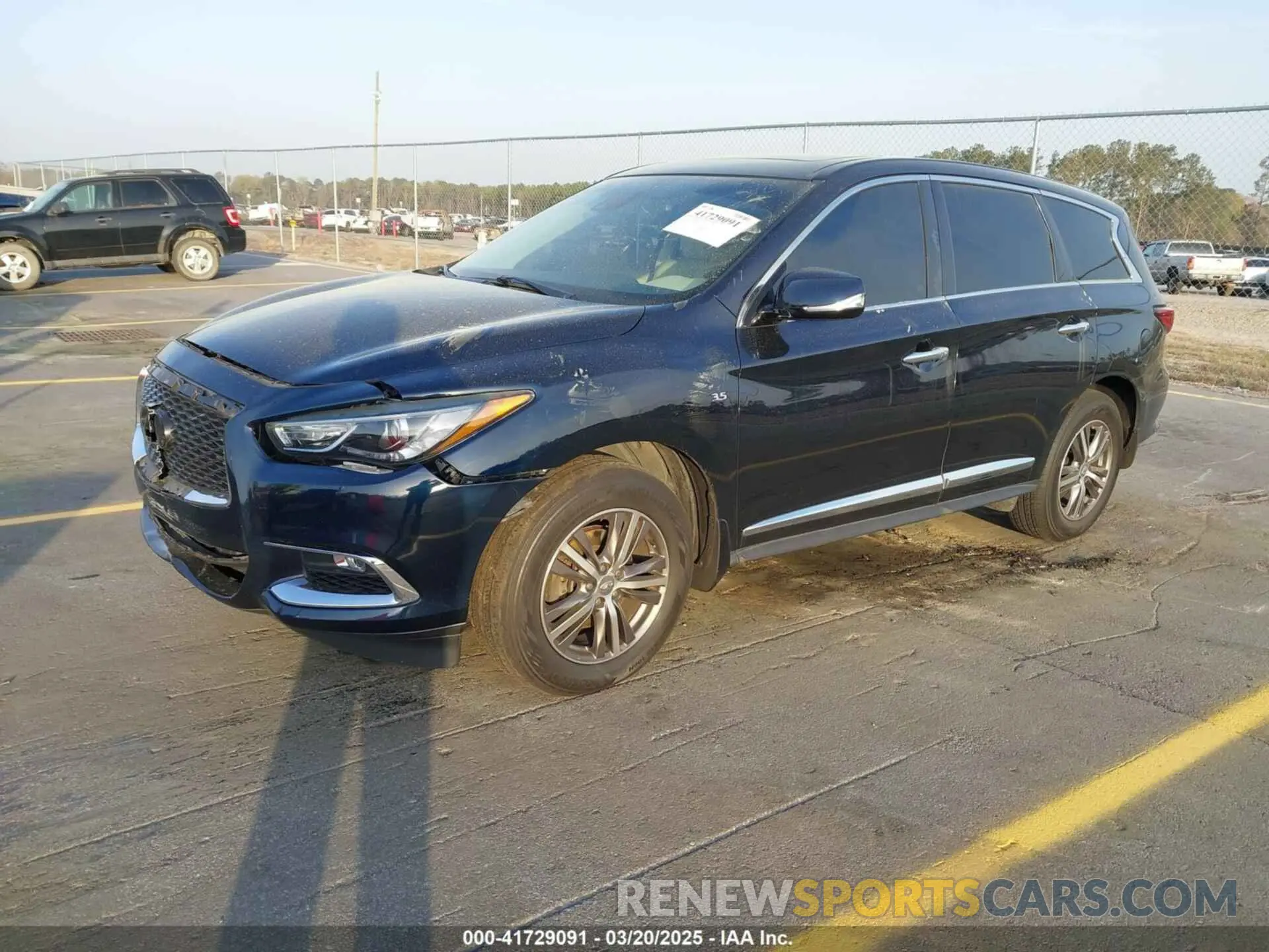 2 fotografías del automóvil dañado 5N1DL0MN1LC501086 INFINITI QX60 2020