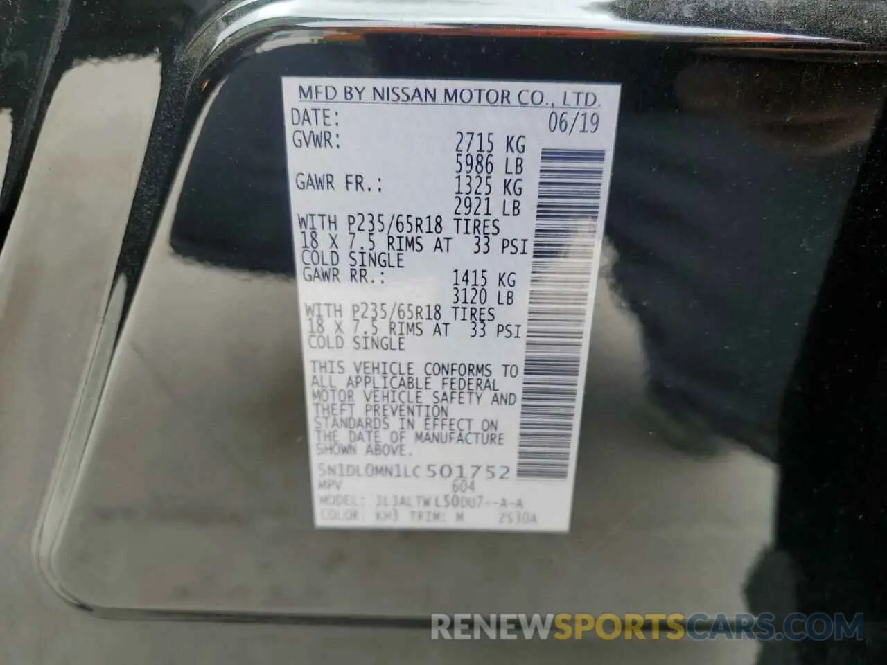 13 fotografías del automóvil dañado 5N1DL0MN1LC501752 INFINITI QX60 2020