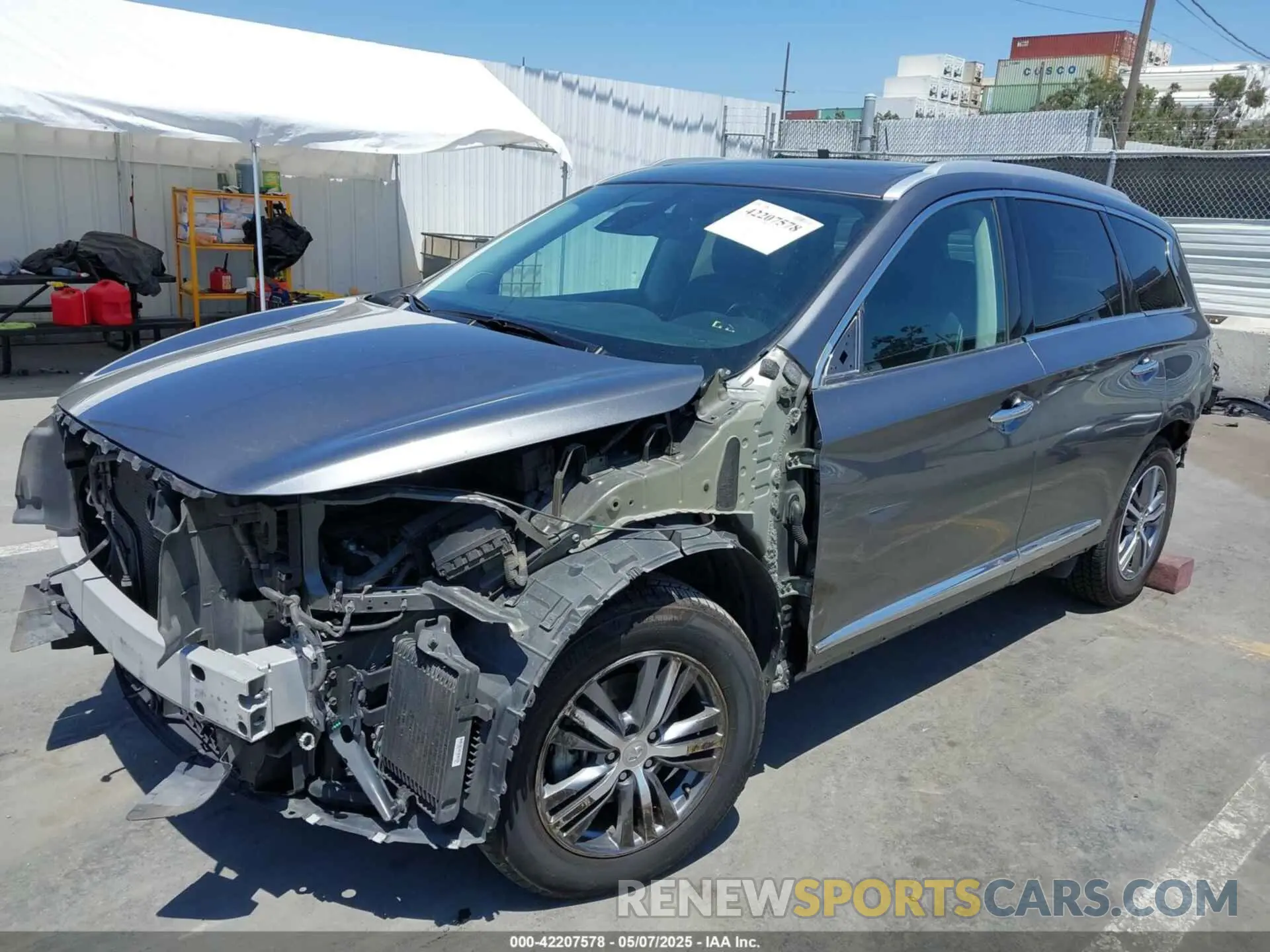 6 fotografías del automóvil dañado 5N1DL0MN2LC500741 INFINITI QX60 2020