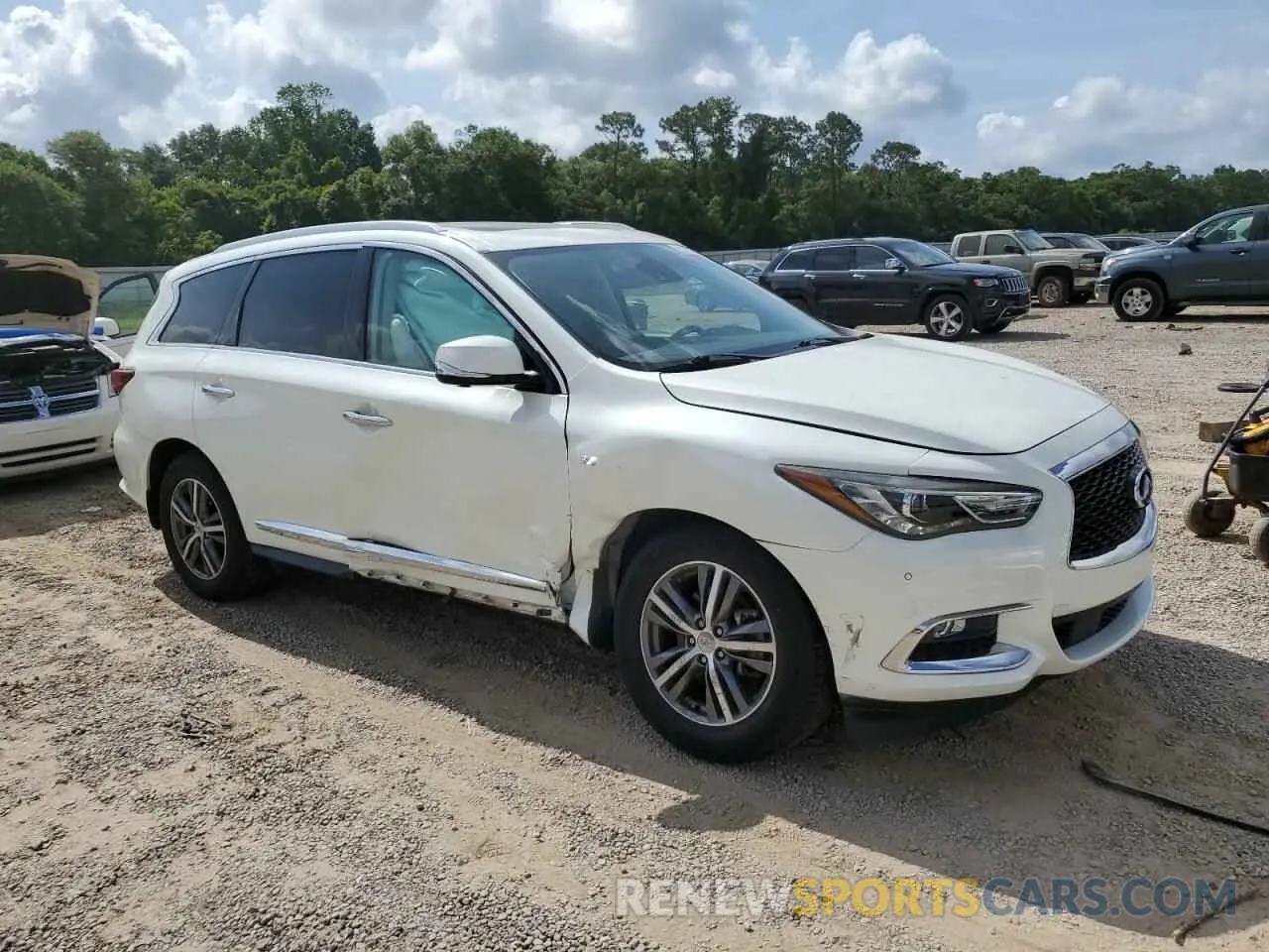 4 fotografías del automóvil dañado 5N1DL0MN3LC521520 INFINITI QX60 2020