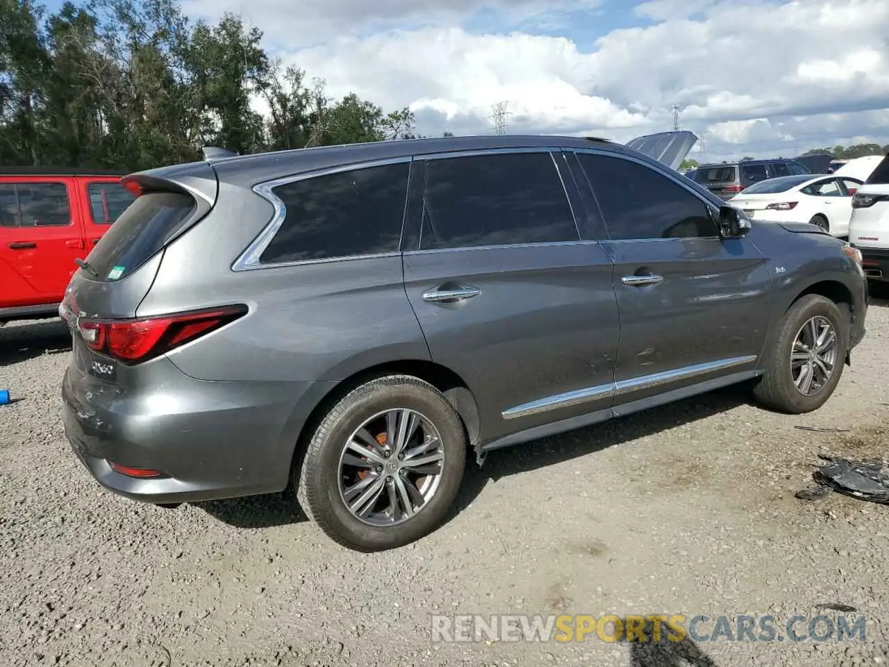 3 fotografías del automóvil dañado 5N1DL0MN3LC532856 INFINITI QX60 2020