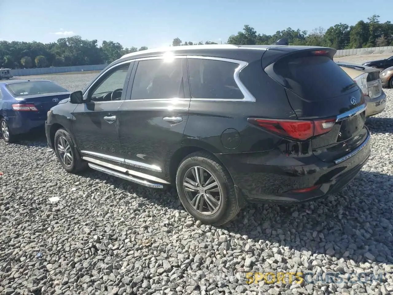 2 fotografías del automóvil dañado 5N1DL0MN4LC507707 INFINITI QX60 2020