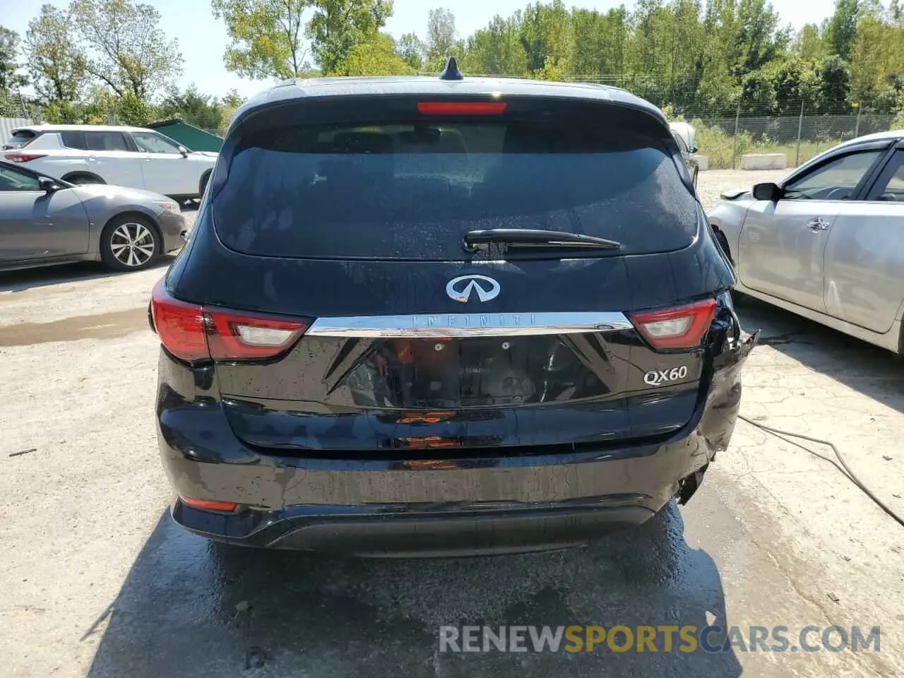 6 fotografías del automóvil dañado 5N1DL0MN7LC518247 INFINITI QX60 2020