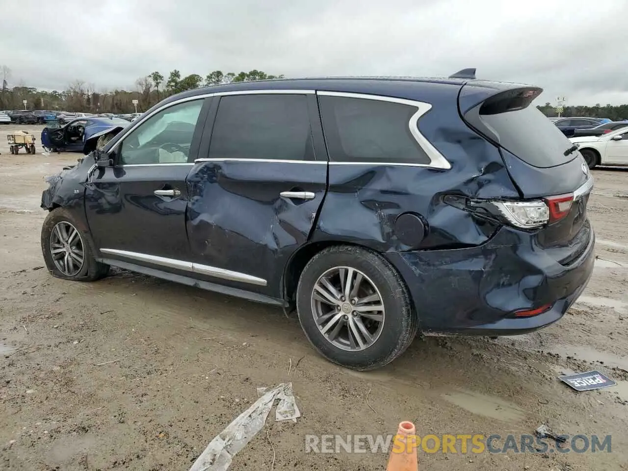 2 fotografías del automóvil dañado 5N1DL0MN7LC529488 INFINITI QX60 2020