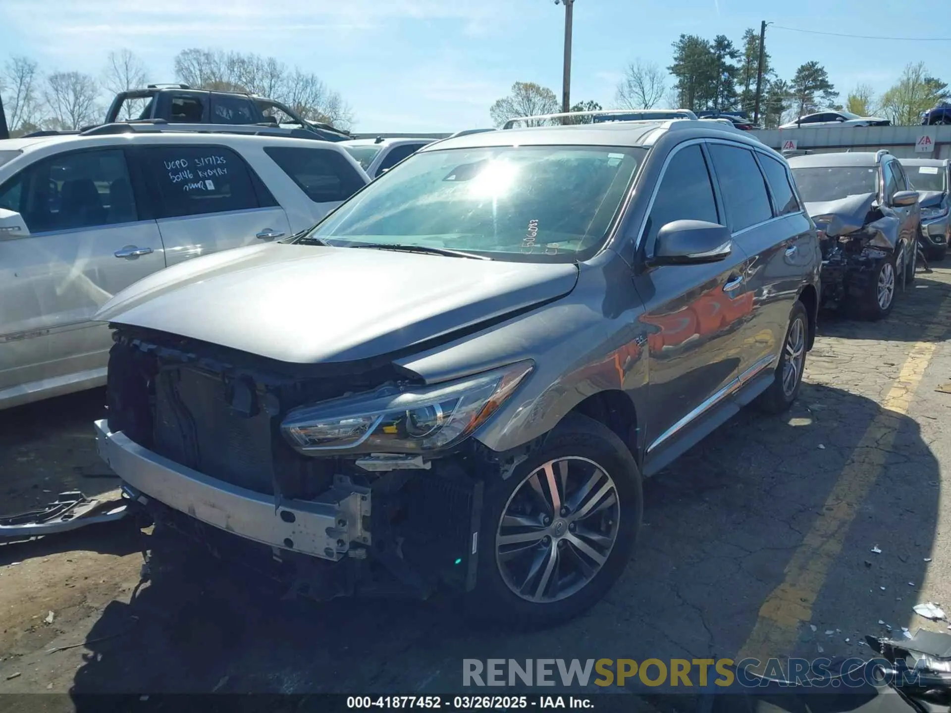 6 fotografías del automóvil dañado 5N1DL0MN9LC506083 INFINITI QX60 2020