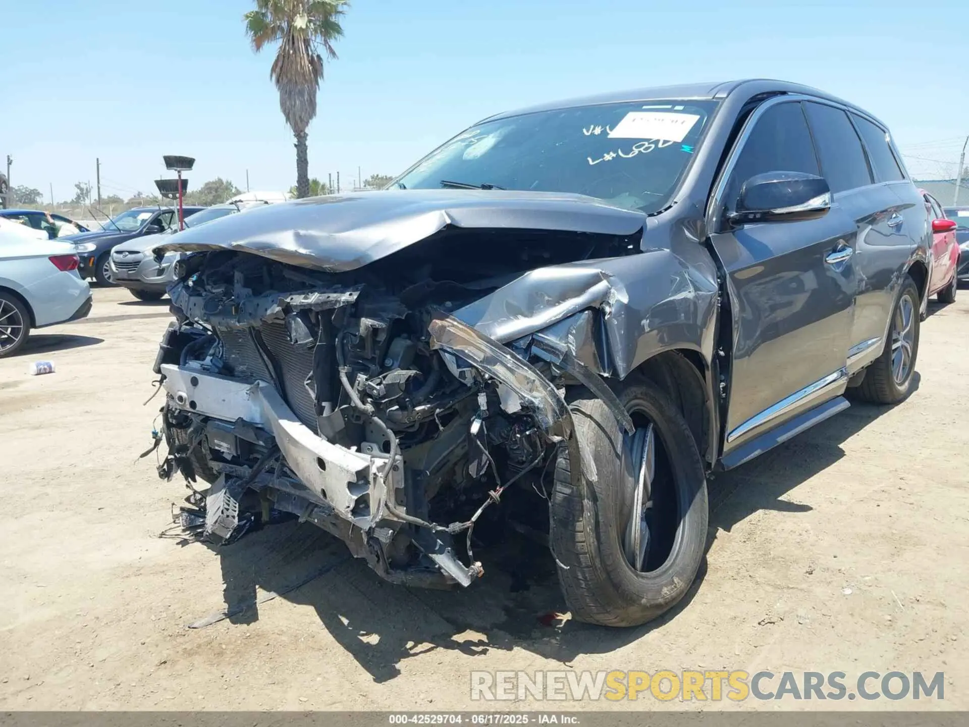 2 fotografías del automóvil dañado 5N1DL0MNXLC506142 INFINITI QX60 2020