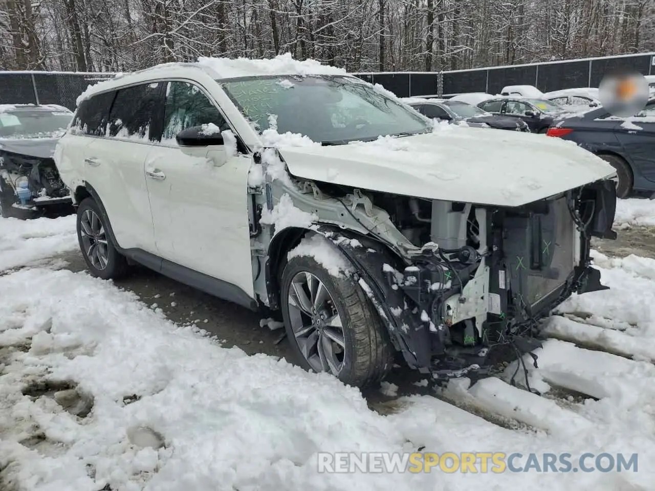 4 fotografías del automóvil dañado 5N1DL1FS9NC339008 INFINITI QX60 2022