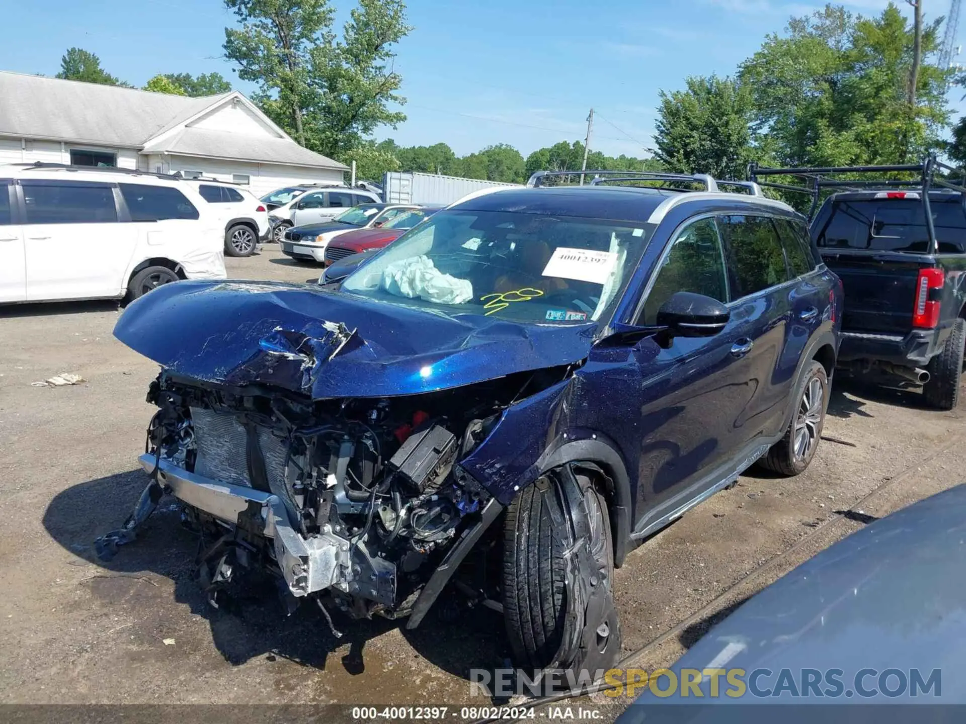 2 fotografías del automóvil dañado 5N1DL1GSXNC335760 INFINITI QX60 2022