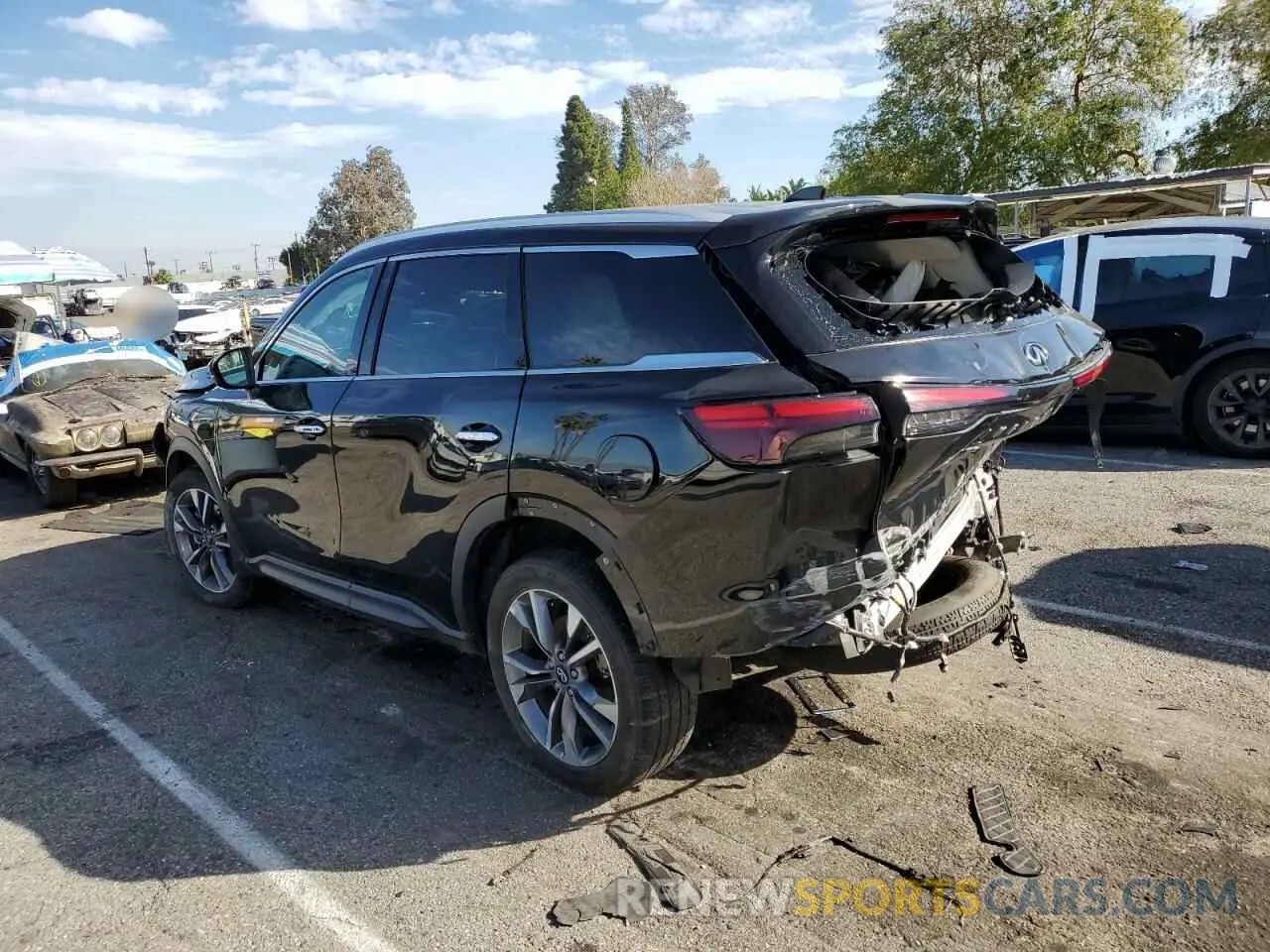 2 fotografías del automóvil dañado 5N1DL1FRXPC364094 INFINITI QX60 2023