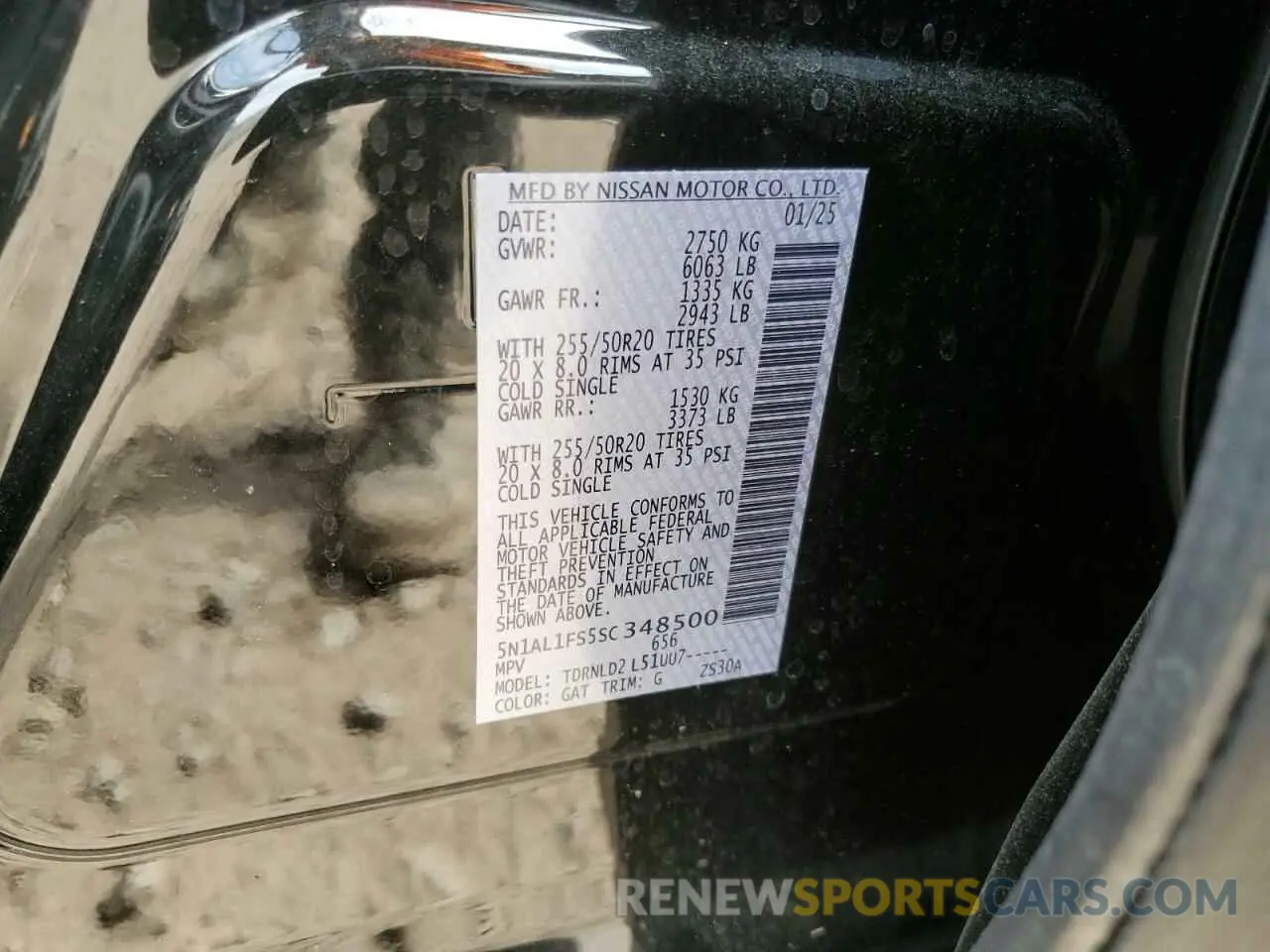 14 fotografías del automóvil dañado 5N1AL1FS5SC348500 INFINITI QX60 2025